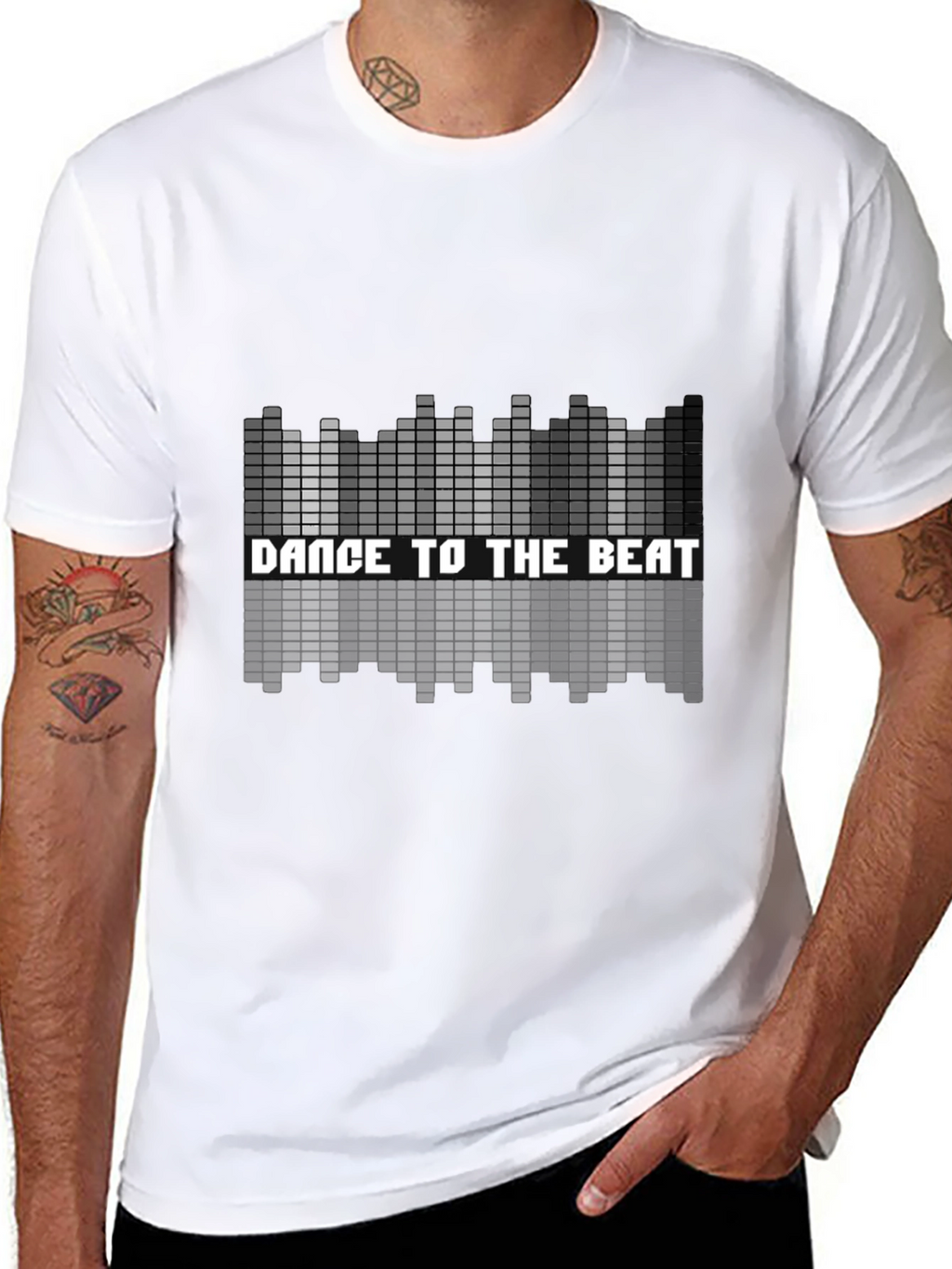 Dance to the Beat Graphic Tee - Black
