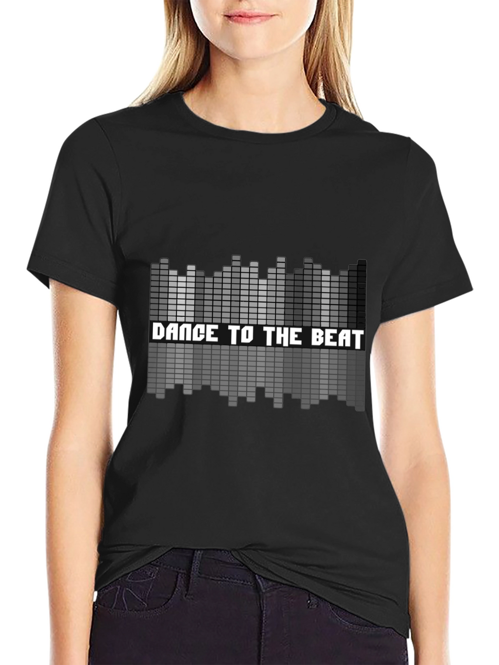 Dance to the Beat Graphic Tee - Black