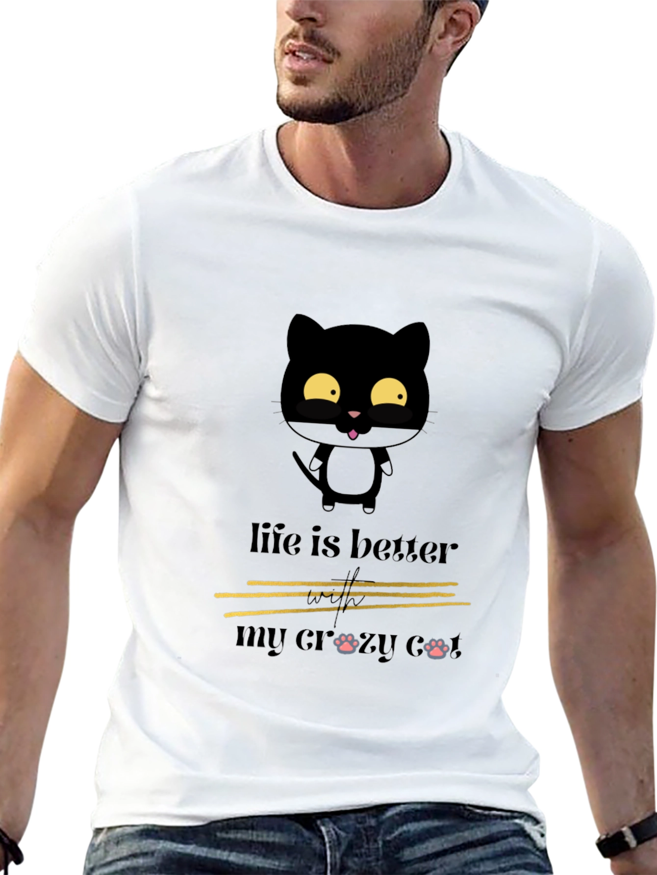 Crazy Cat Lover Tee - Life is Better