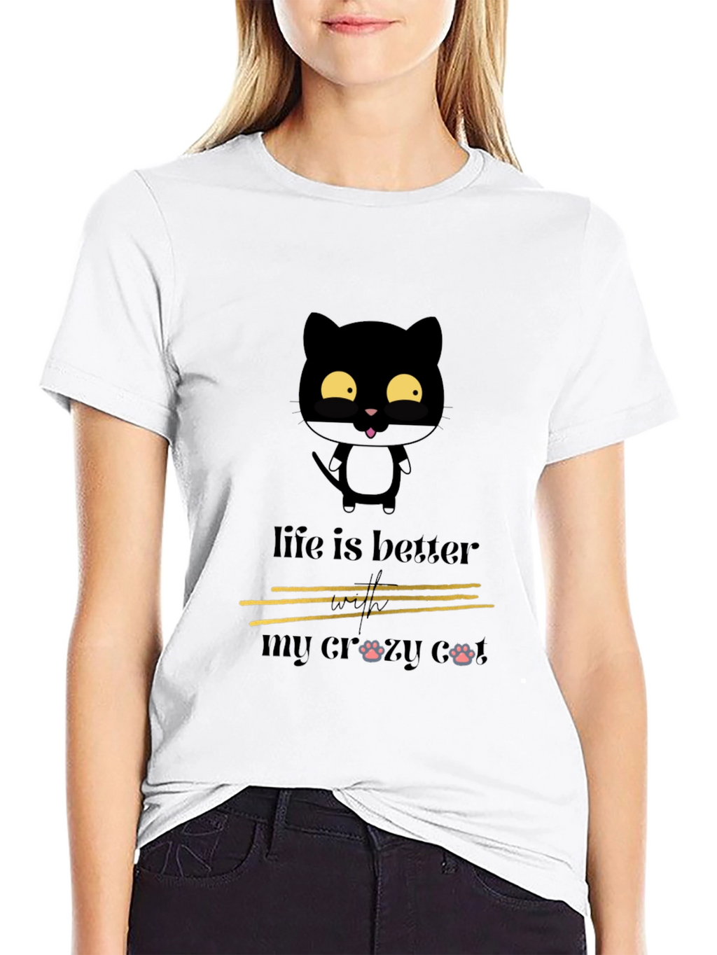 Crazy Cat Lover Tee - Life is Better