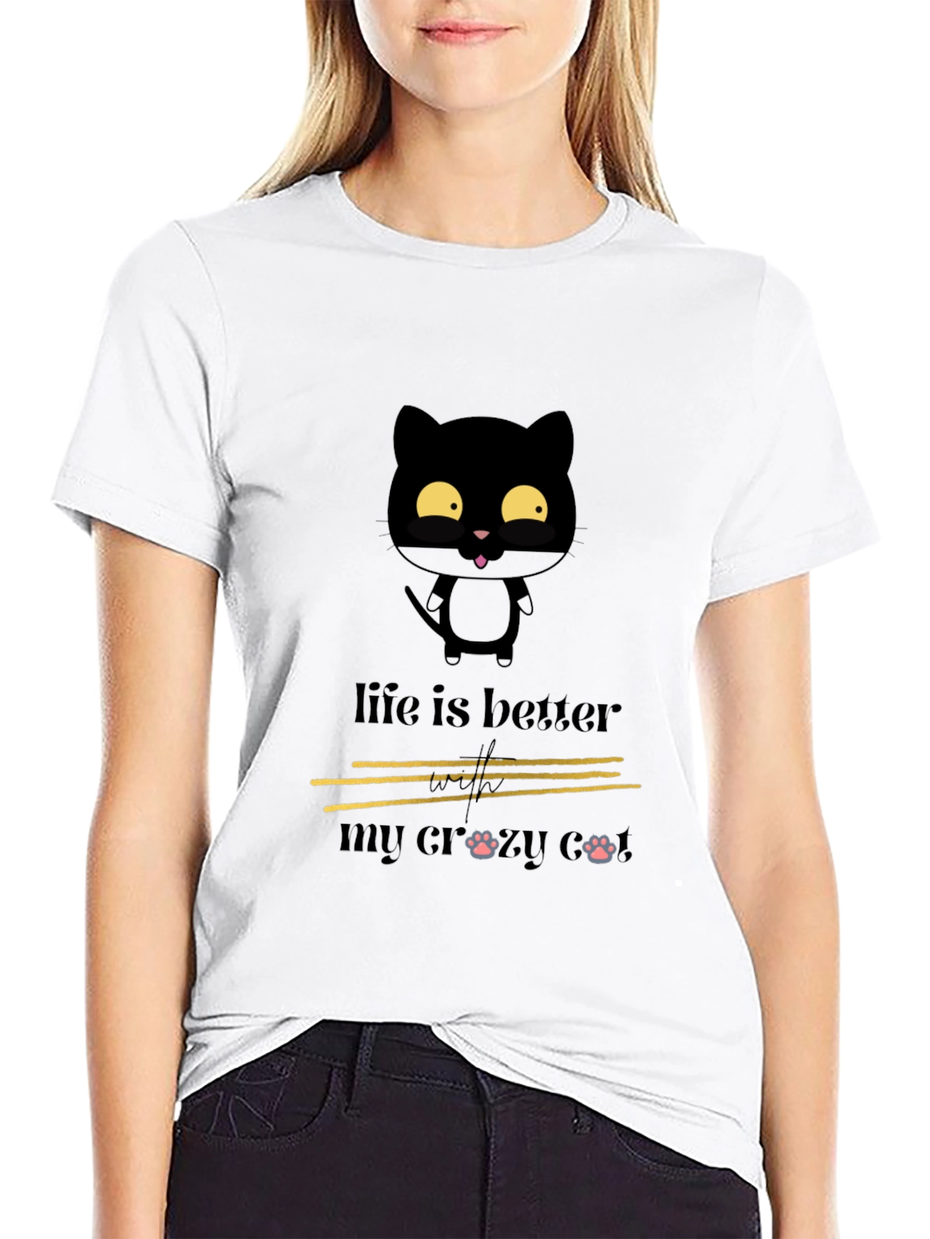 Crazy Cat Lover Tee - Life is Better