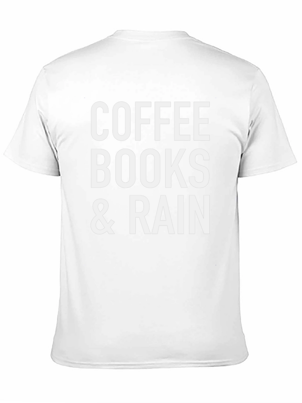Coffee Books & Rain T-Shirt - Black Cotton Blend