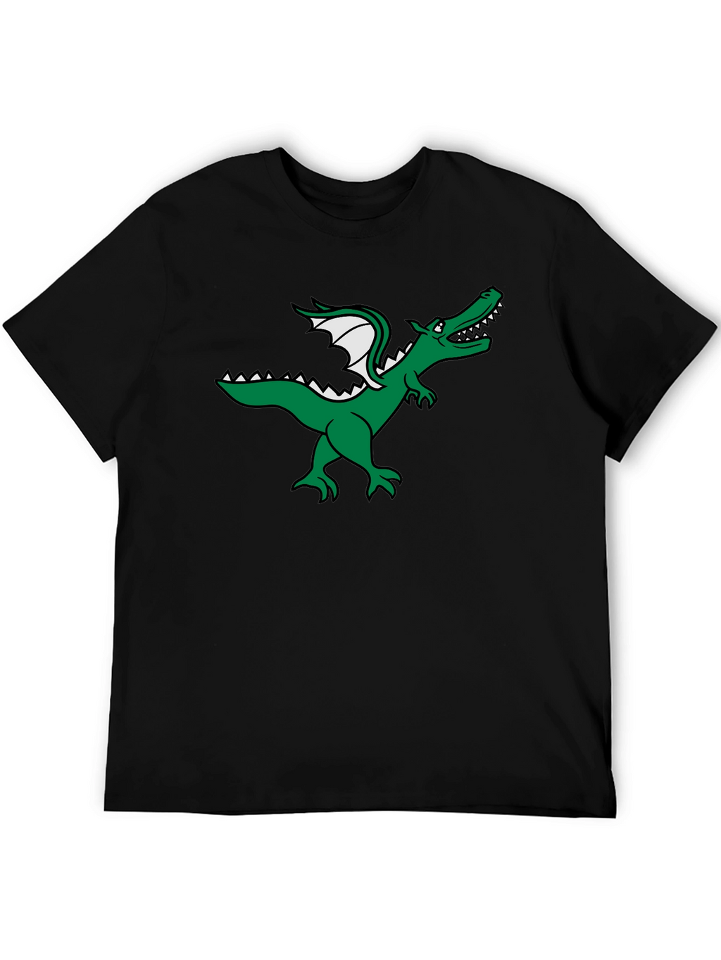 Dragon Graphic Tee - Black Cotton T-Shirt