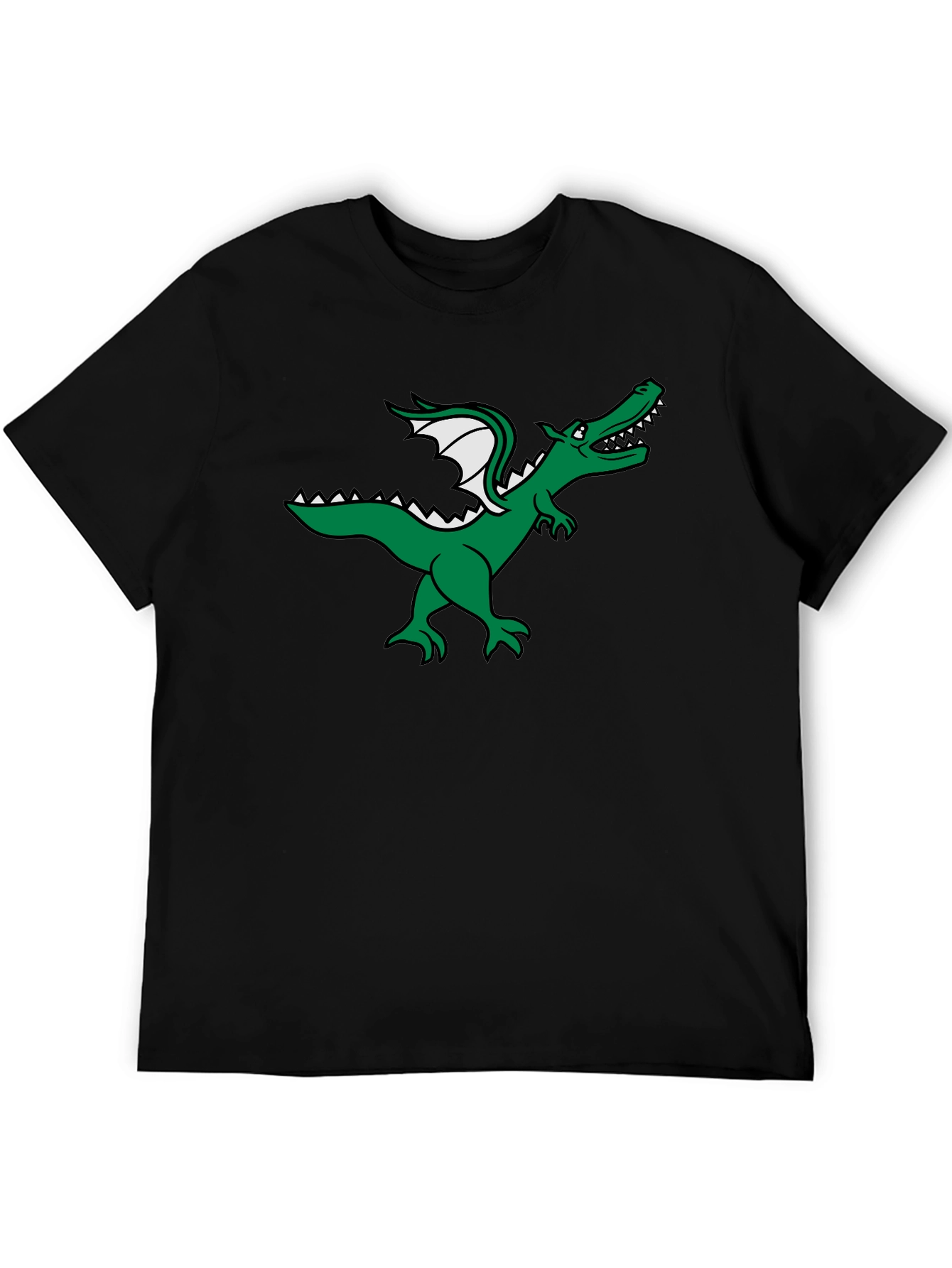 Dragon Graphic Tee - Black Cotton T-Shirt