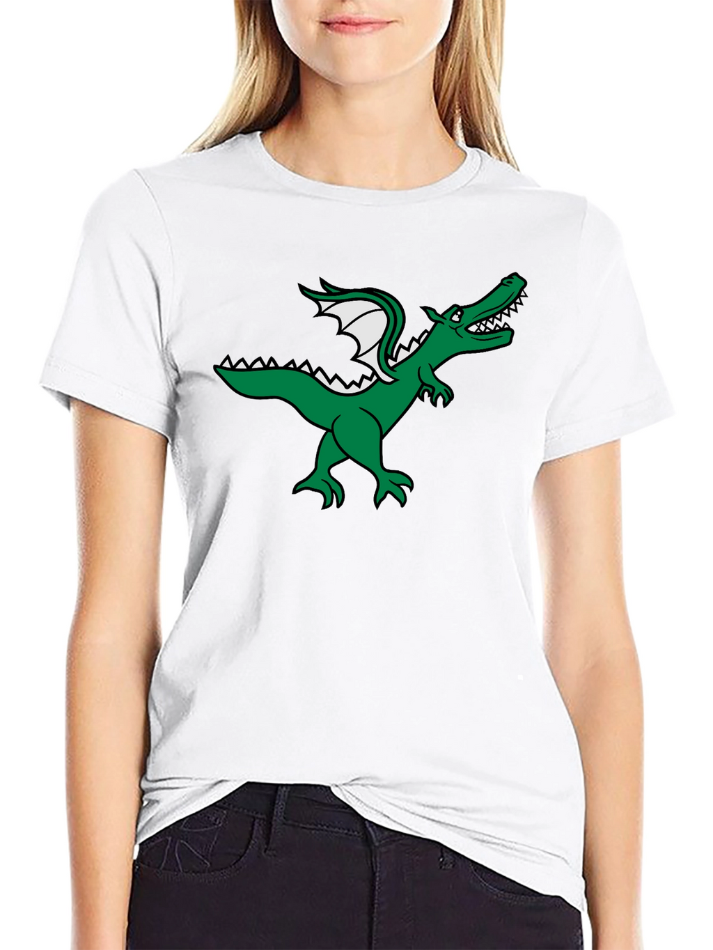 Dragon Graphic Tee - Black Cotton T-Shirt