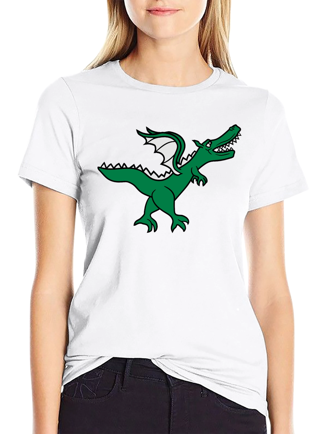 Dragon Graphic Tee - Black Cotton T-Shirt