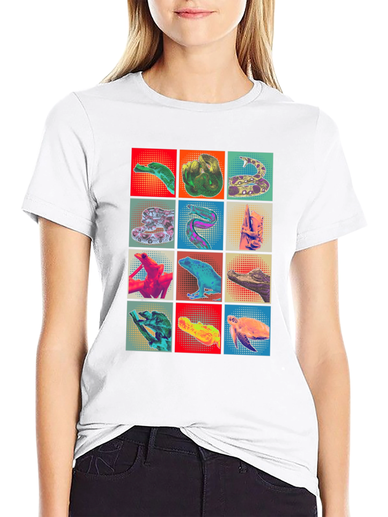 Reptile Pop Art T-Shirt Unique Graphic Tee