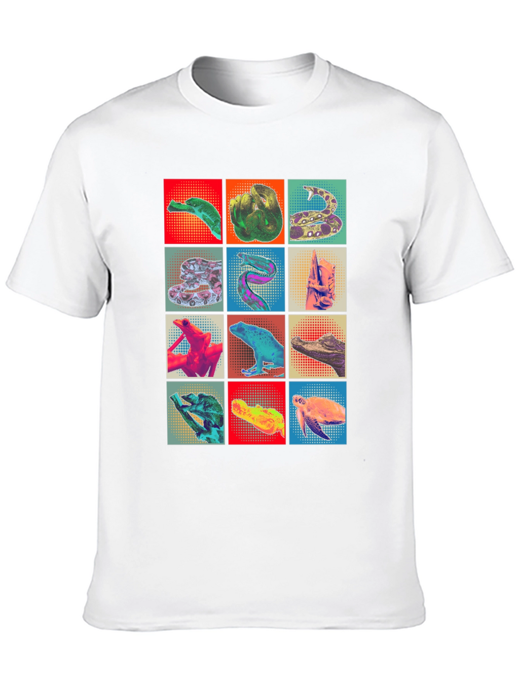 Reptile Pop Art T-Shirt Unique Graphic Tee