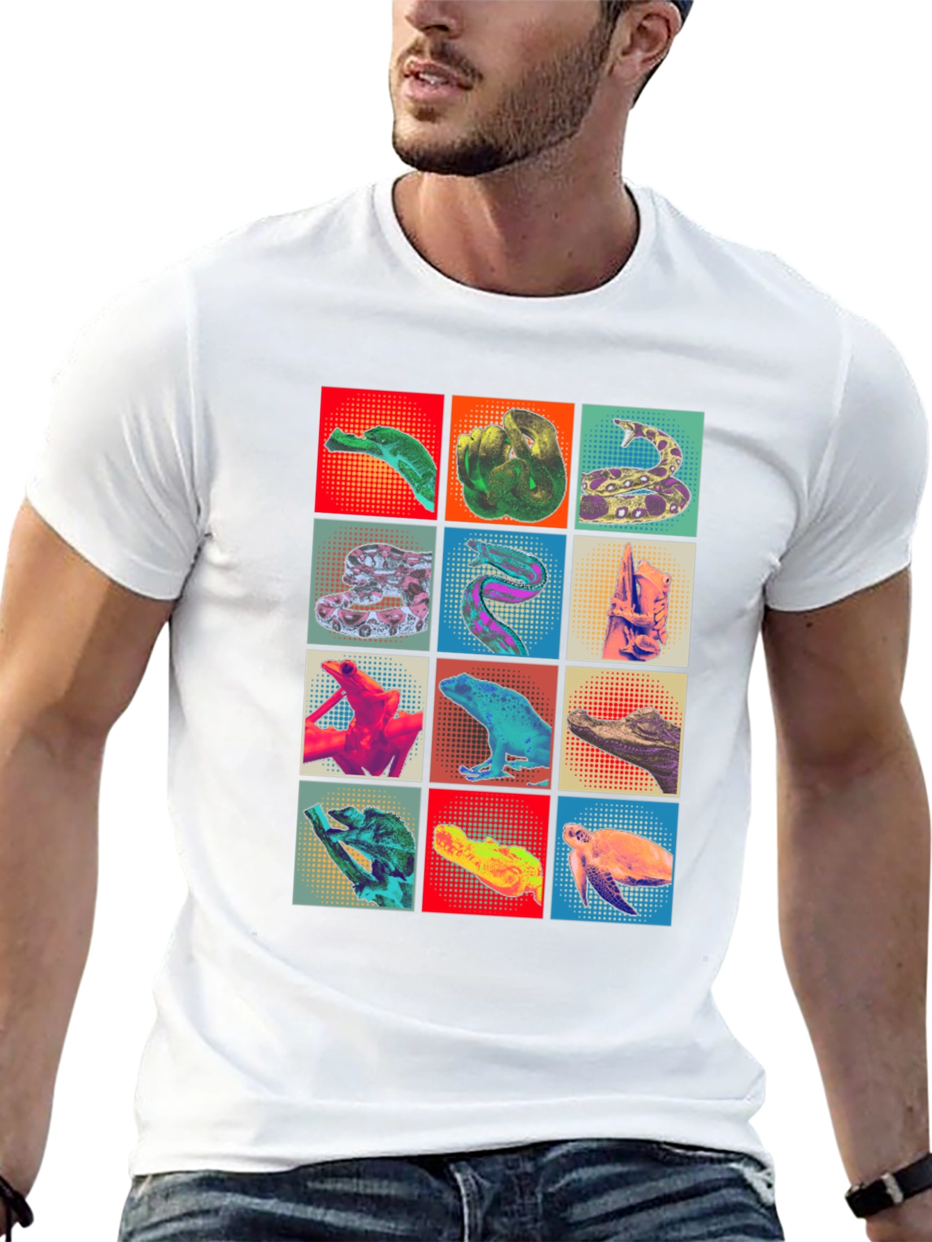 Reptile Pop Art T-Shirt Unique Graphic Tee