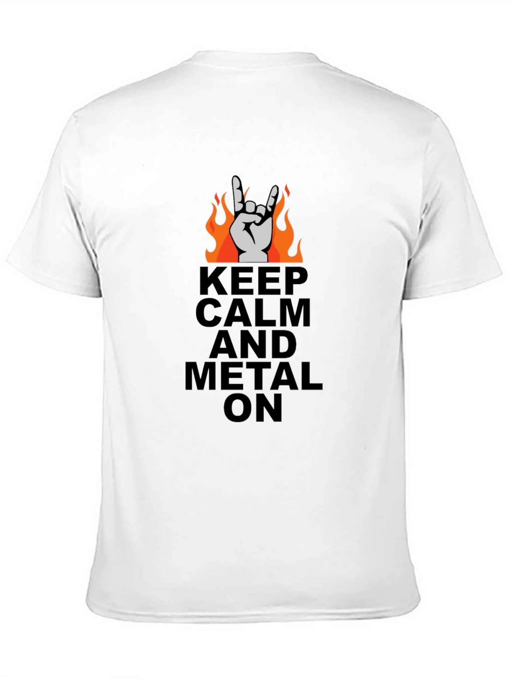 Keep Calm and Metal On Black T-Shirt