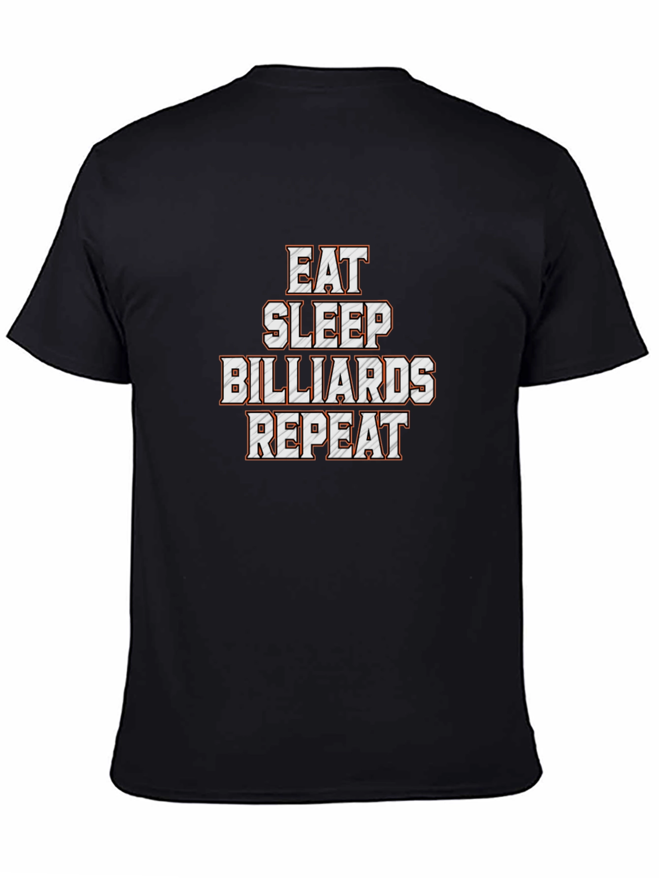 Eat Sleep Billiards Repeat Black T-Shirt