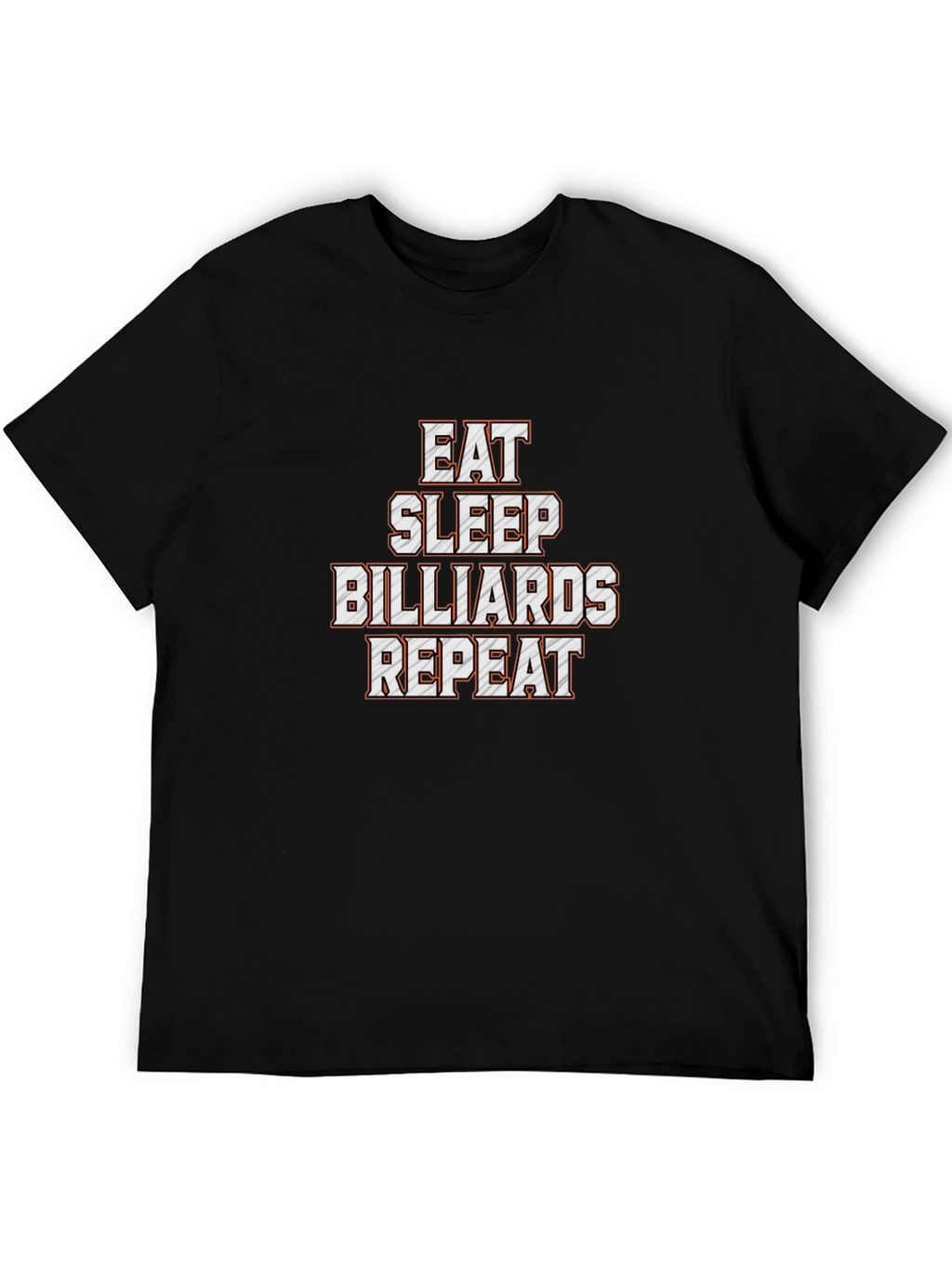 Eat Sleep Billiards Repeat Black T-Shirt