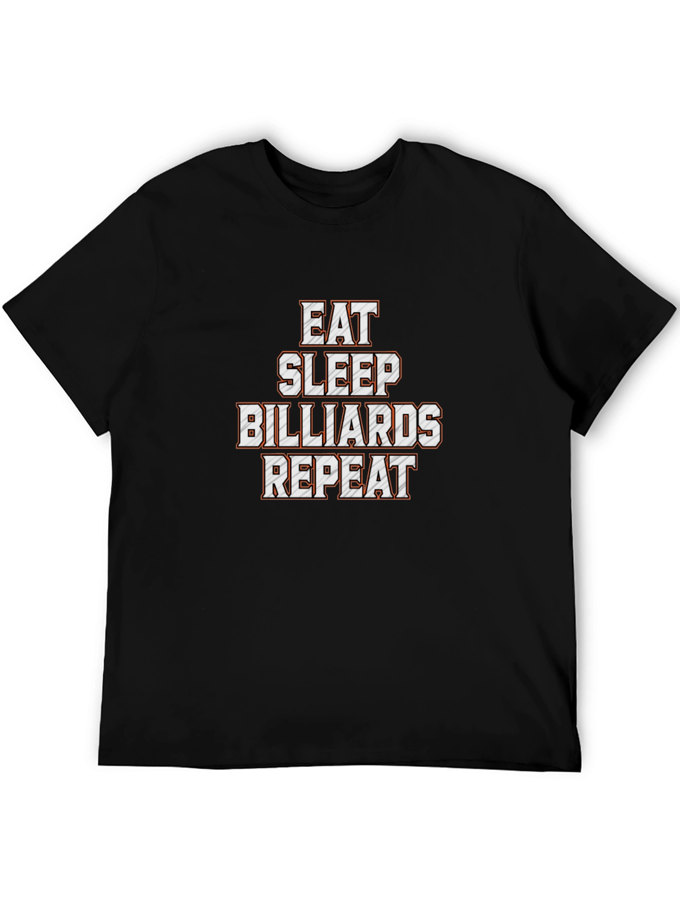 Eat Sleep Billiards Repeat Black T-Shirt