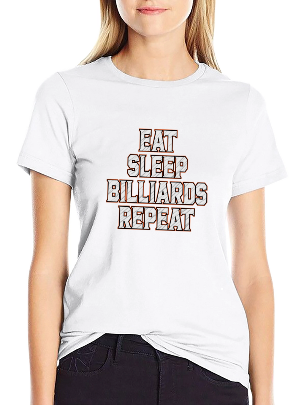 Eat Sleep Billiards Repeat Black T-Shirt