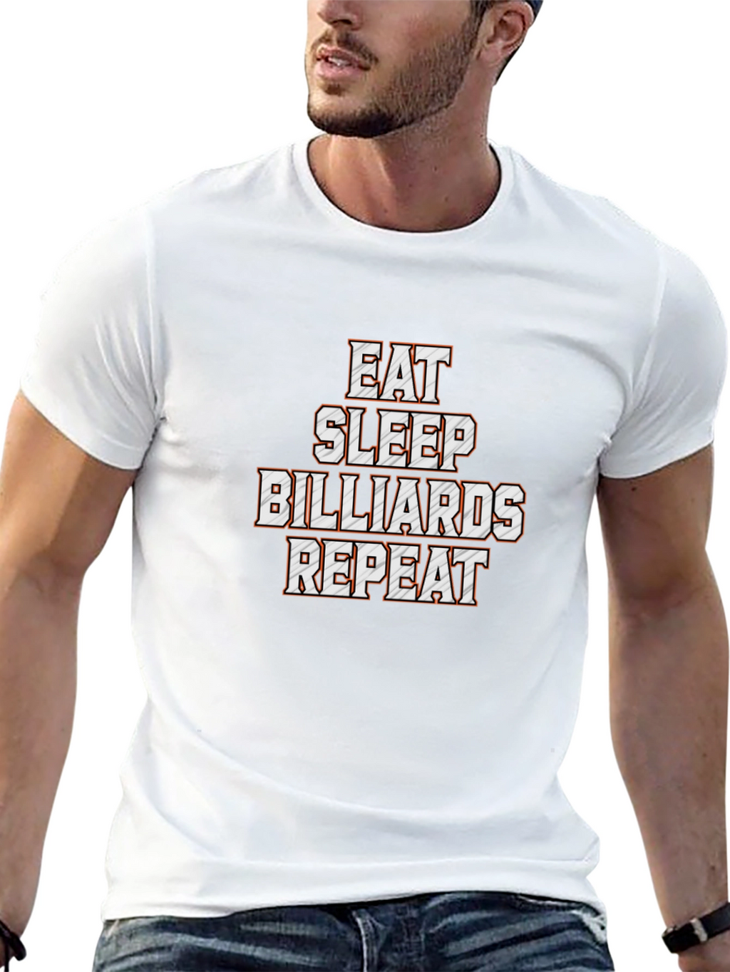 Eat Sleep Billiards Repeat Black T-Shirt