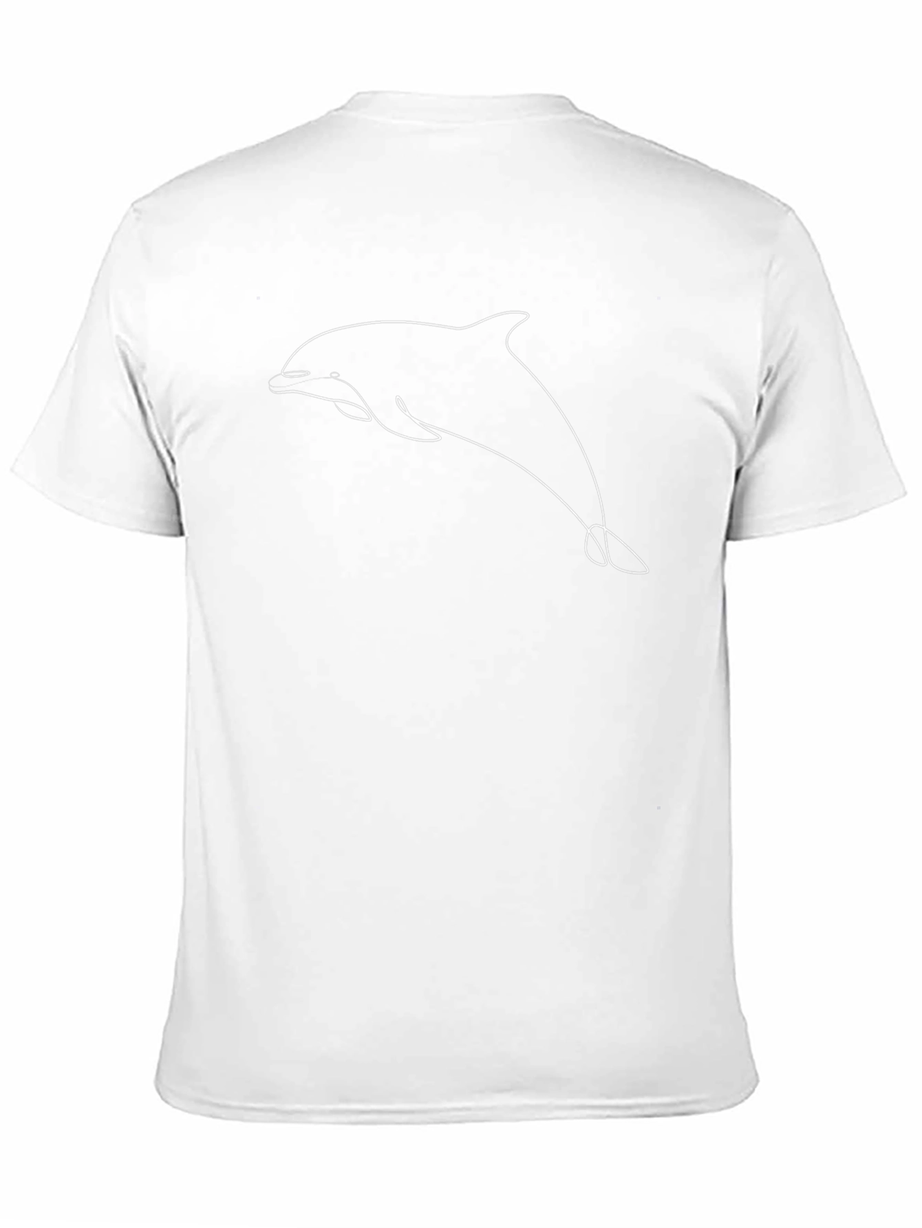 Minimalist Dolphin T-Shirt - Black