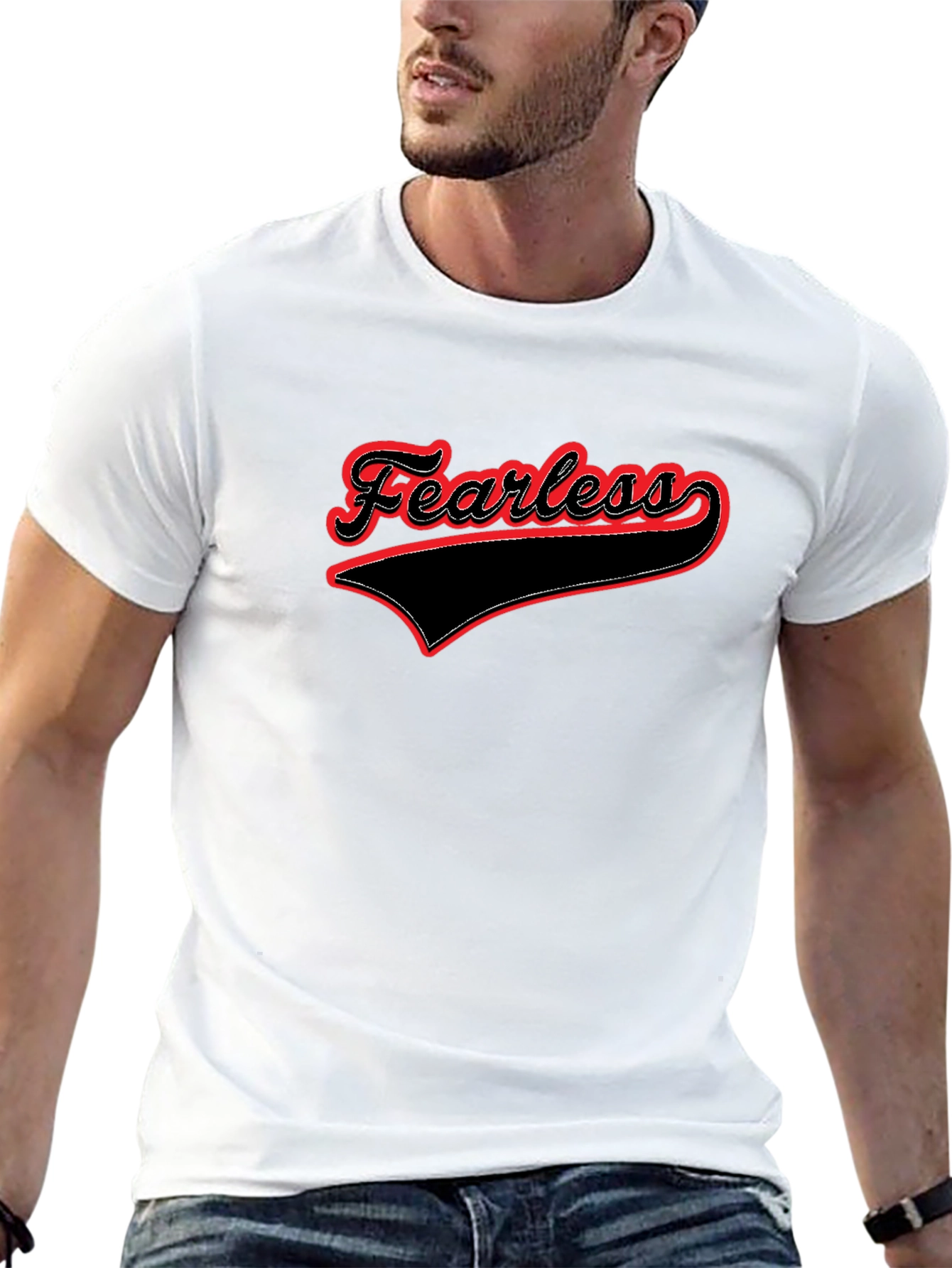 Fearless Graphic Tee - Stylish Black Cotton T-Shirt