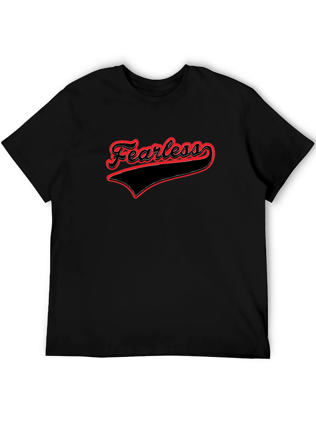 Fearless Graphic Tee - Stylish Black Cotton T-Shirt
