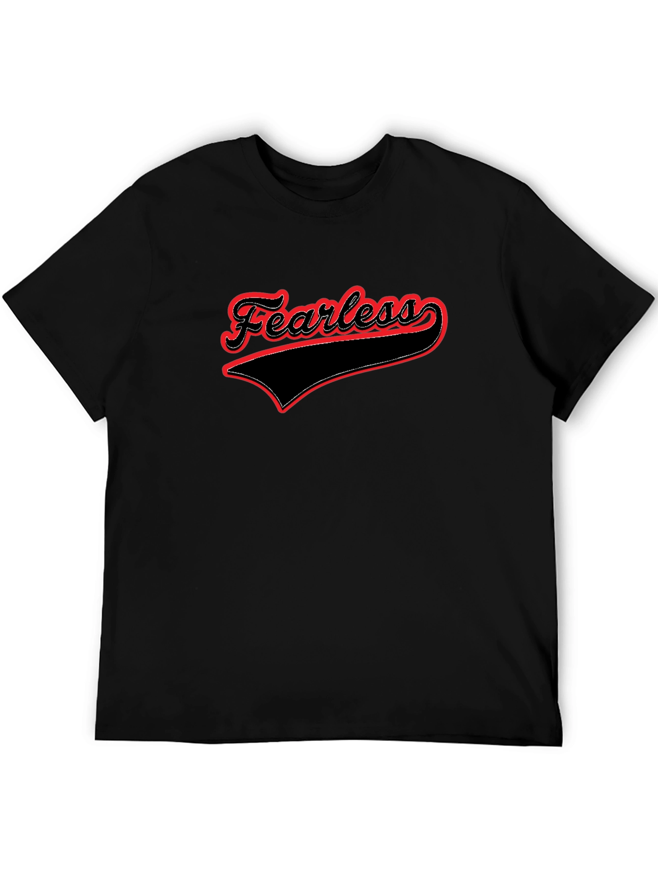 Fearless Graphic Tee - Stylish Black Cotton T-Shirt