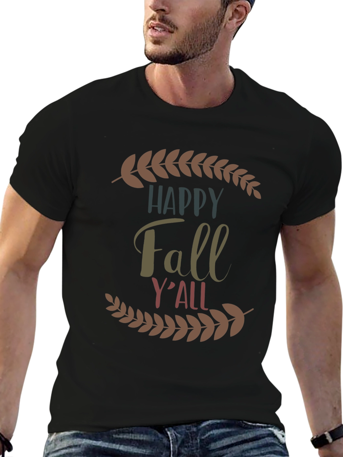 Happy Fall Yall Graphic Tee - Autumn Comfort