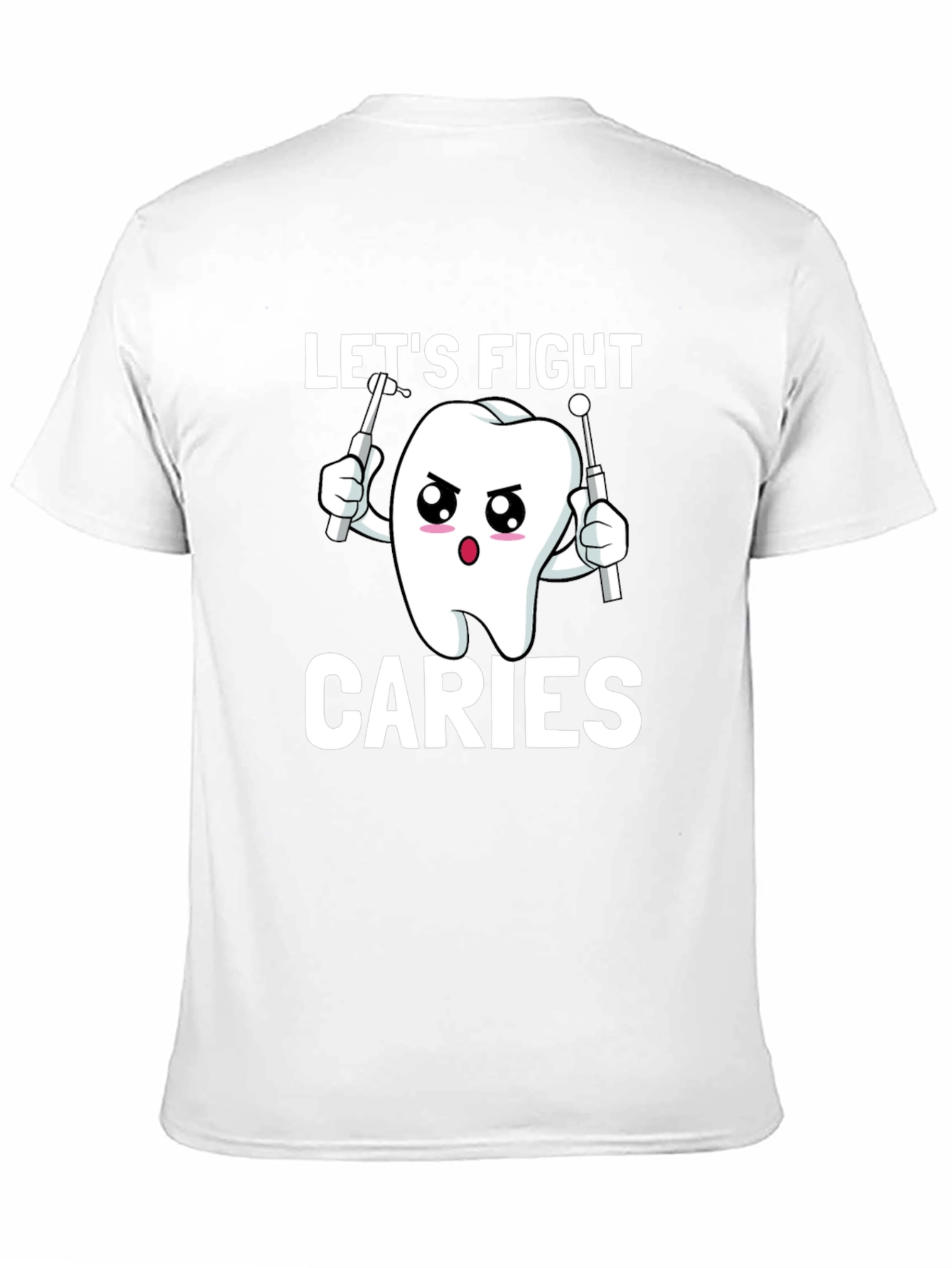 Lets Fight Caries T-Shirt - Dental Health Awareness Tee