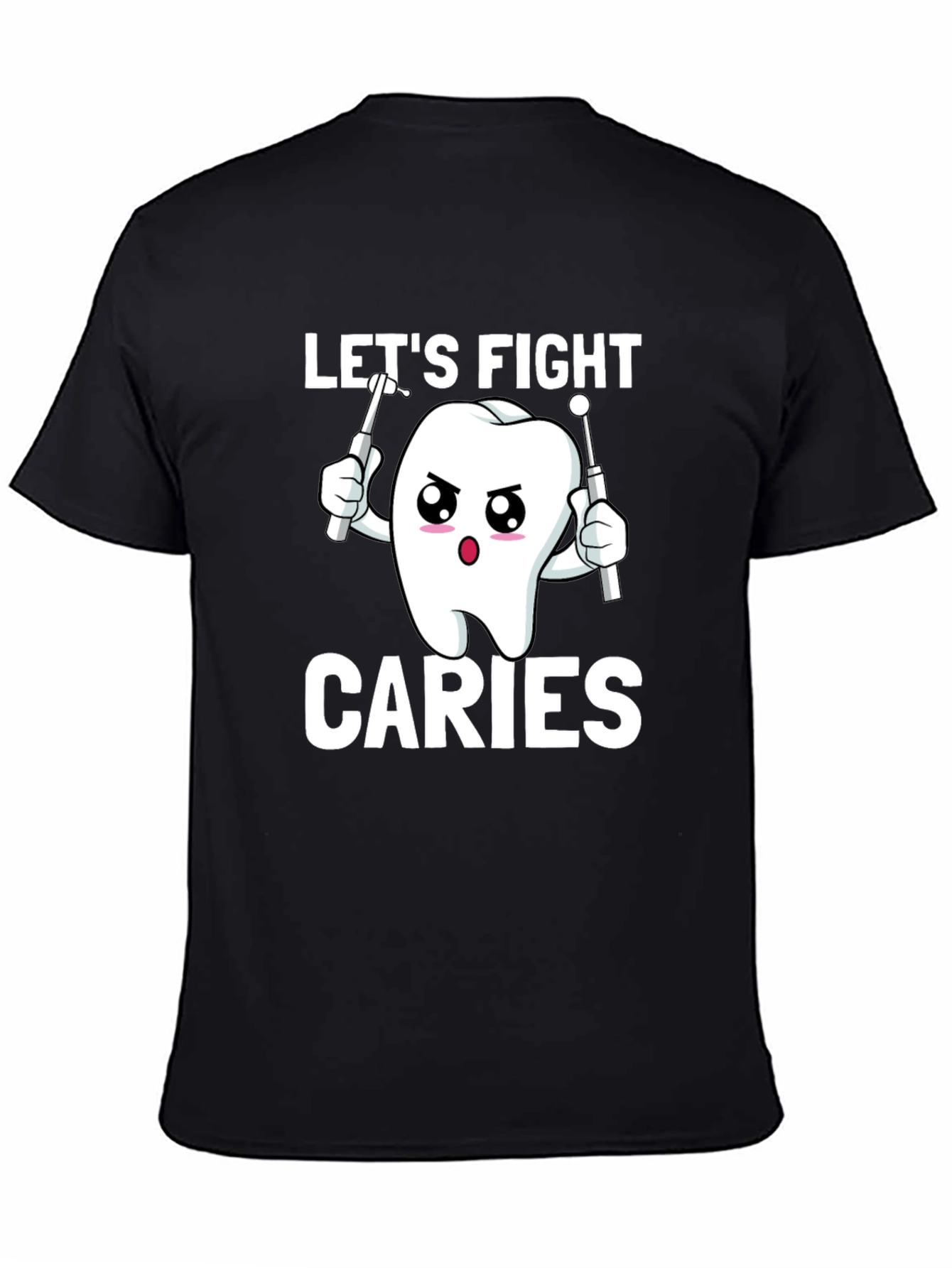 Lets Fight Caries T-Shirt - Dental Health Awareness Tee