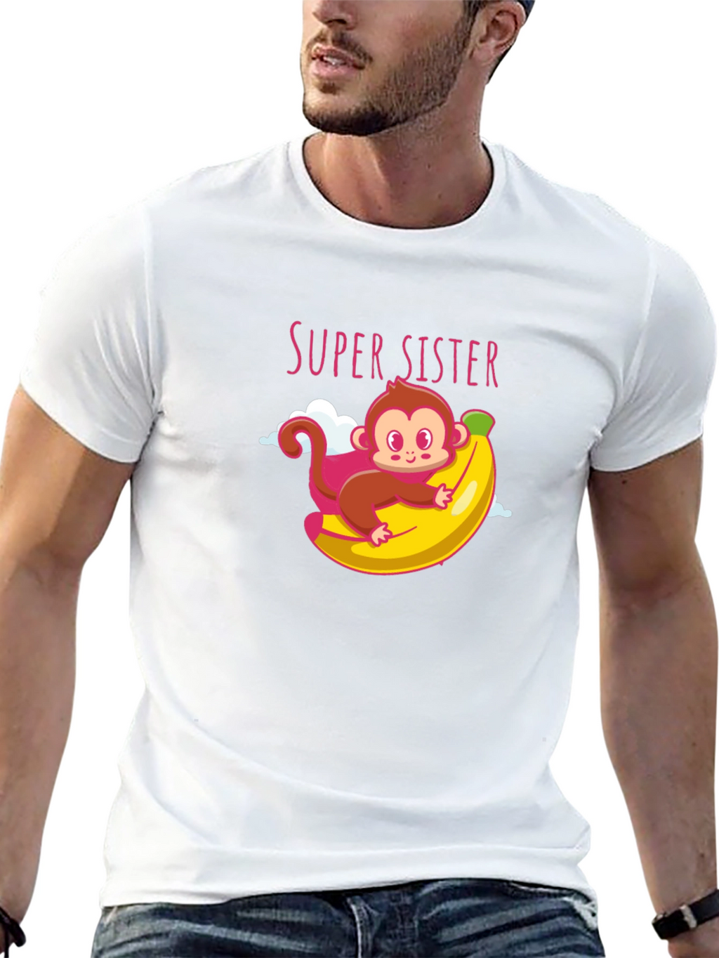 Super Sister Monkey Banana Graphic Tee