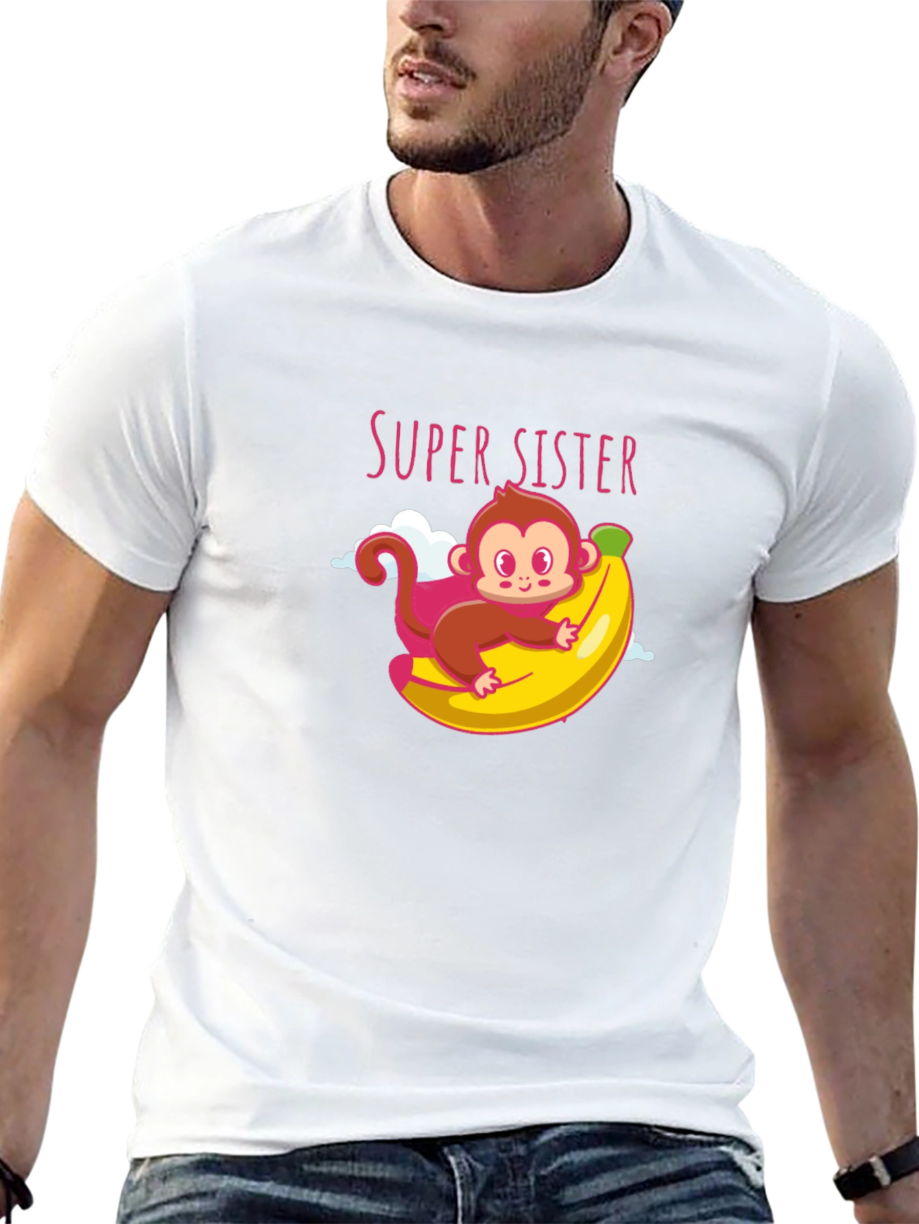 Super Sister Monkey Banana Graphic Tee