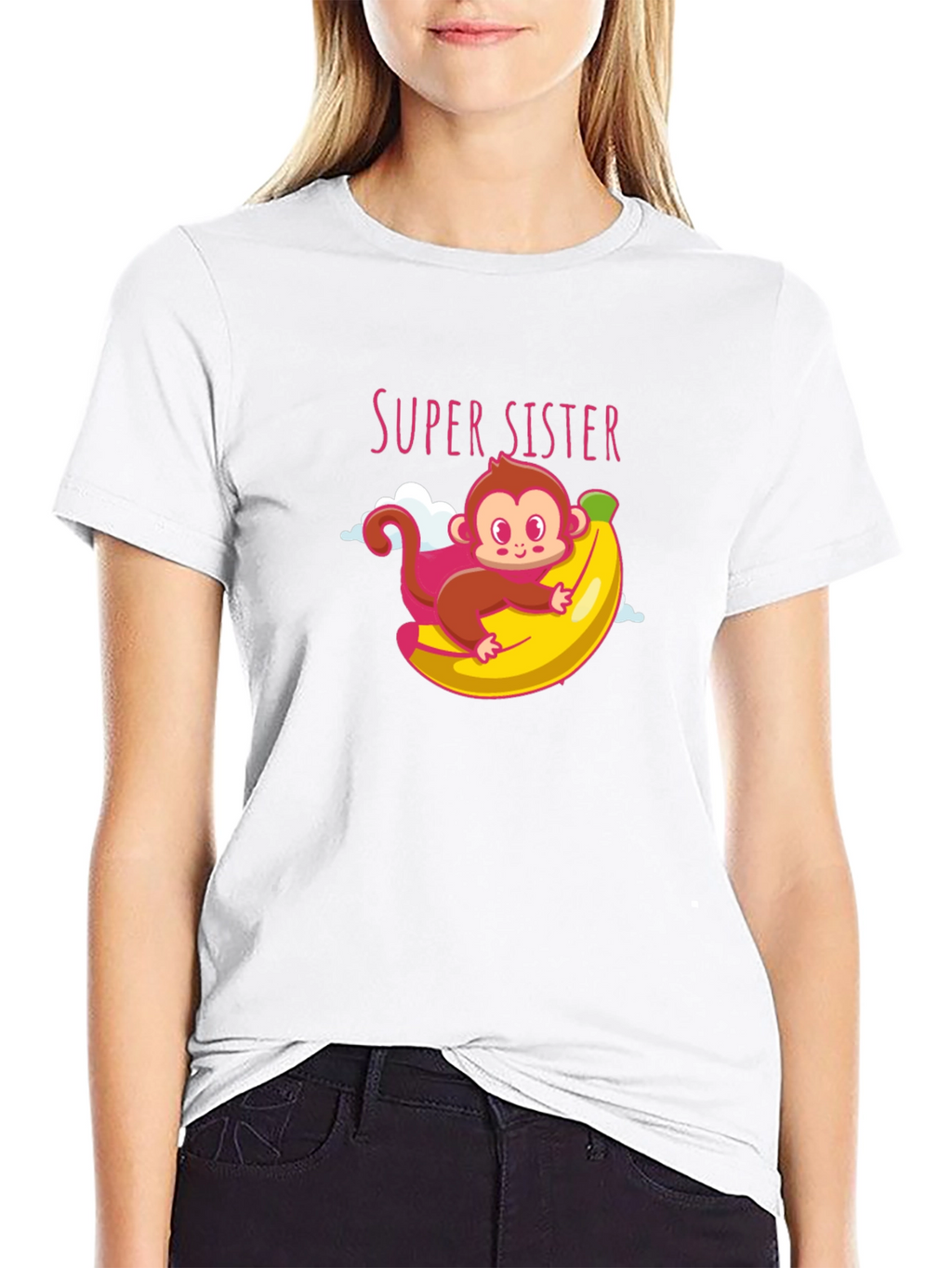 Super Sister Monkey Banana Graphic Tee