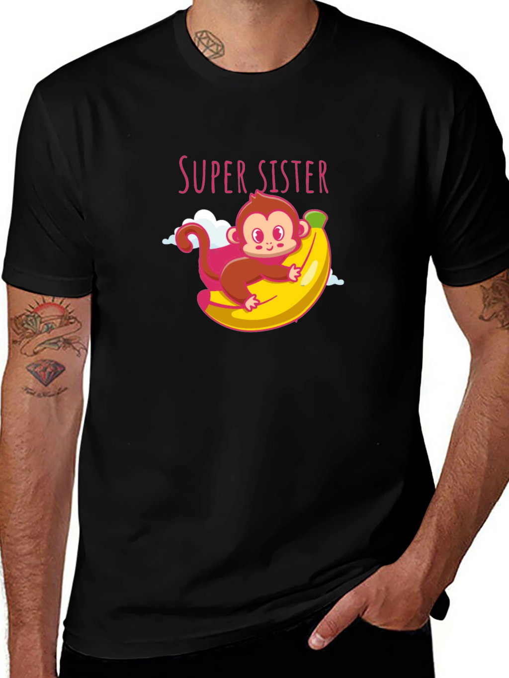 Super Sister Monkey Banana Graphic Tee