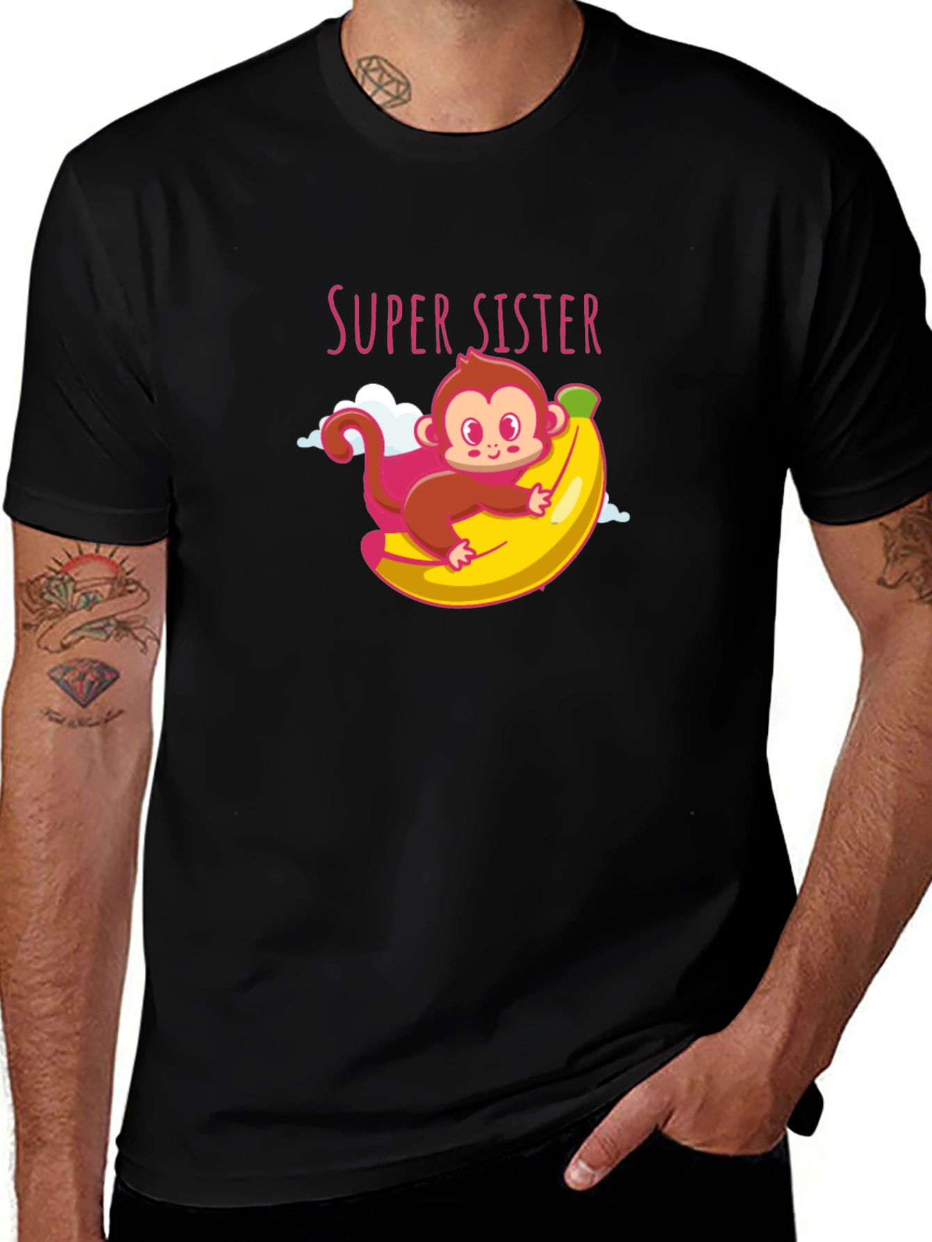 Super Sister Monkey Banana Graphic Tee