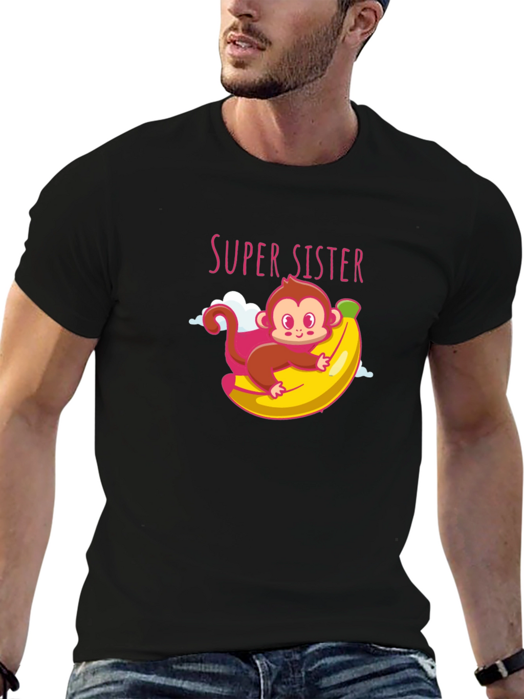 Super Sister Monkey Banana Graphic Tee