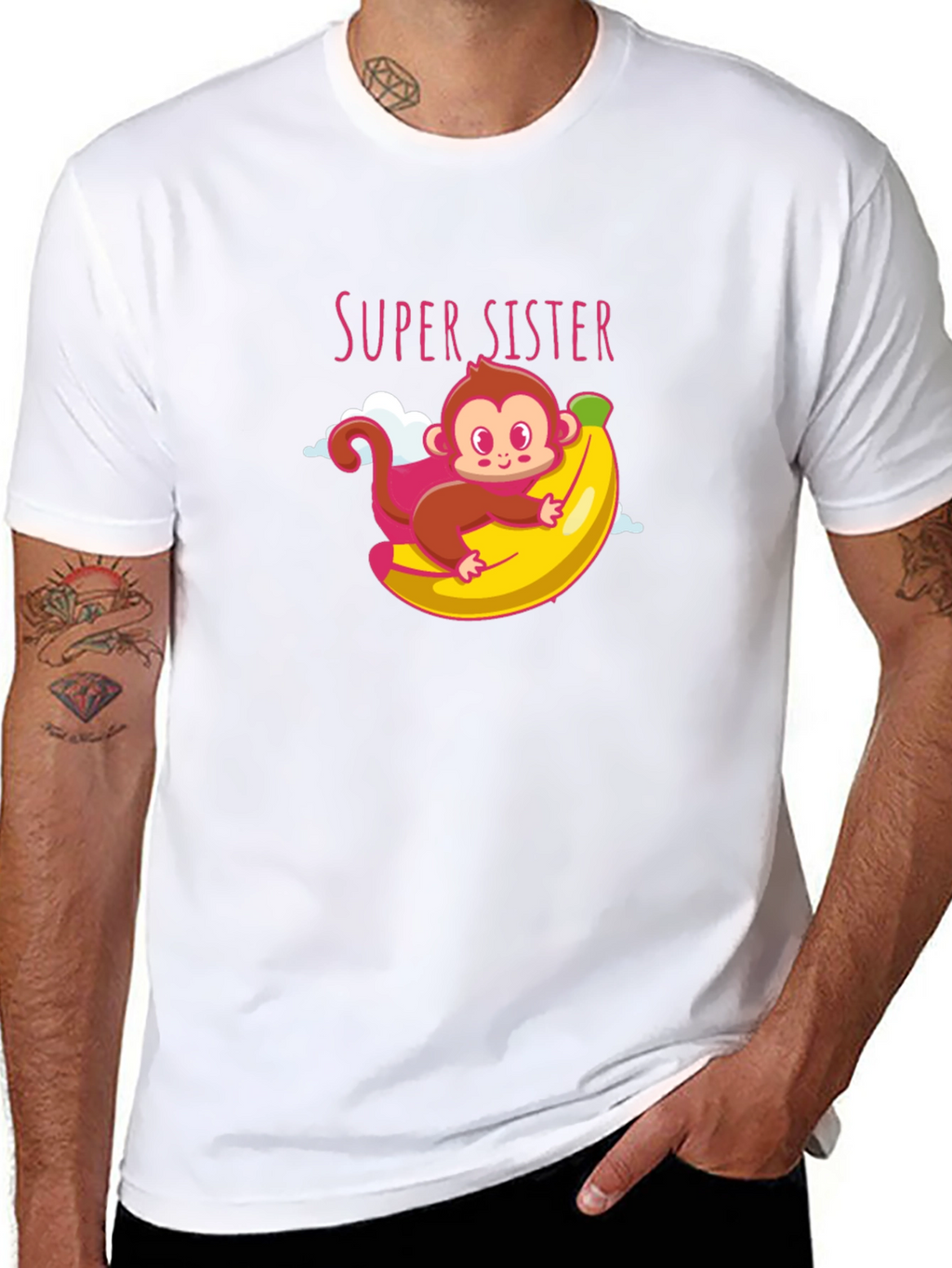 Super Sister Monkey Banana Graphic Tee