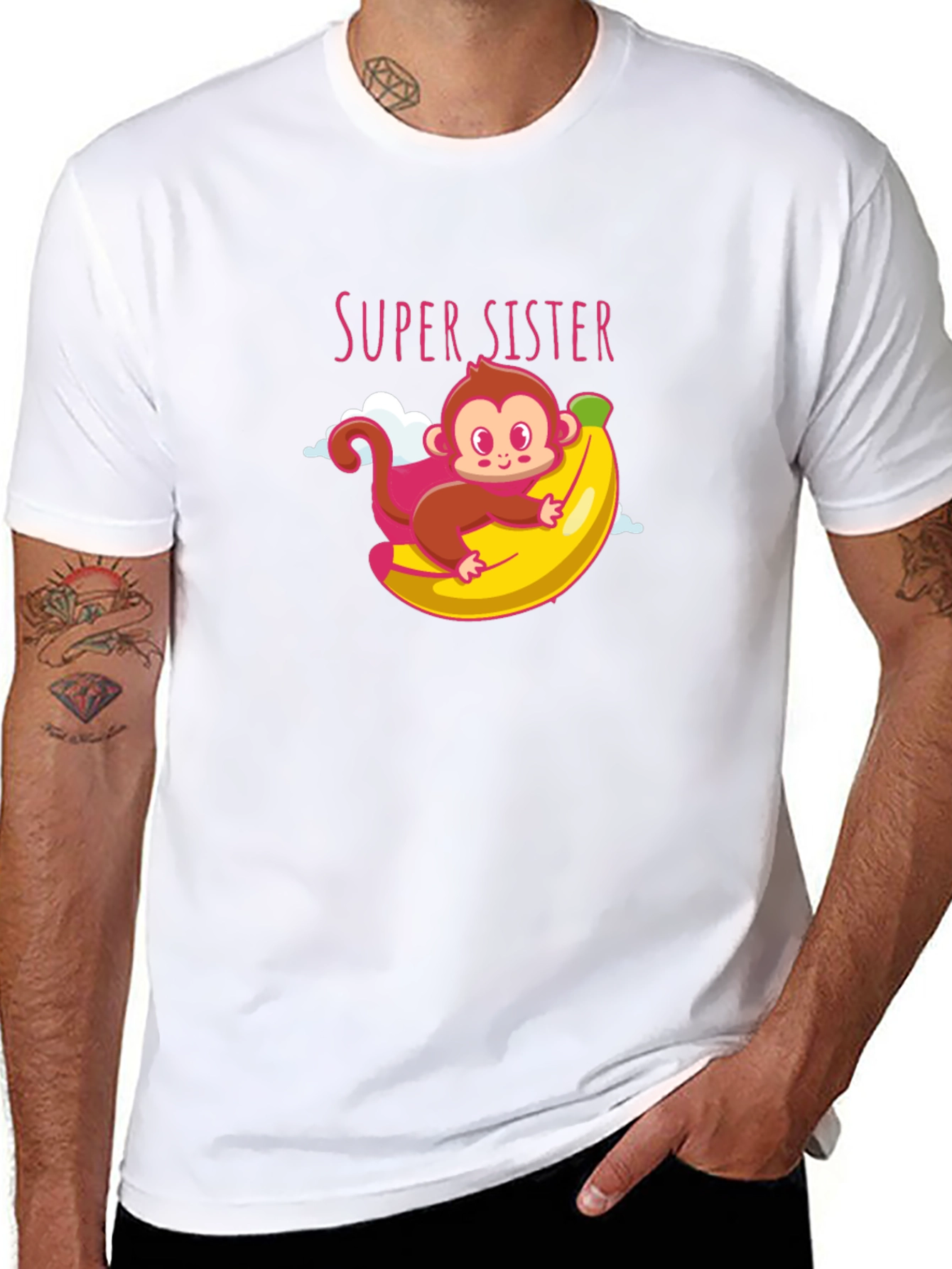 Super Sister Monkey Banana Graphic Tee