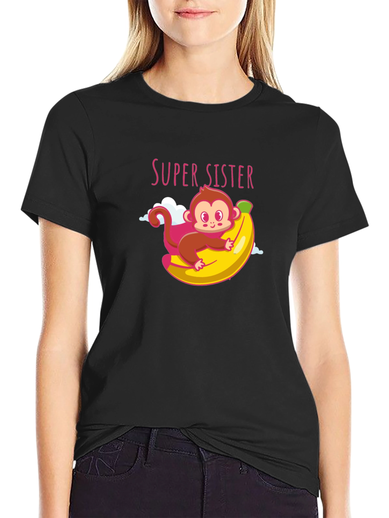 Super Sister Monkey Banana Graphic Tee