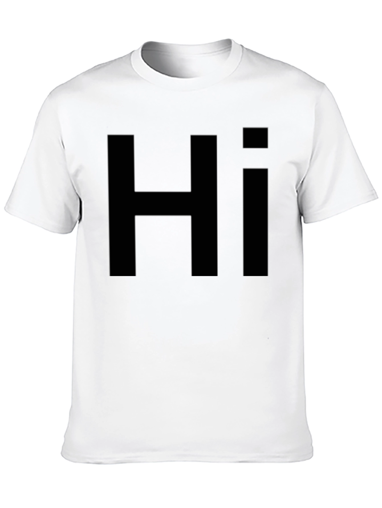 Bold Hi Graphic Tee - Casual Style