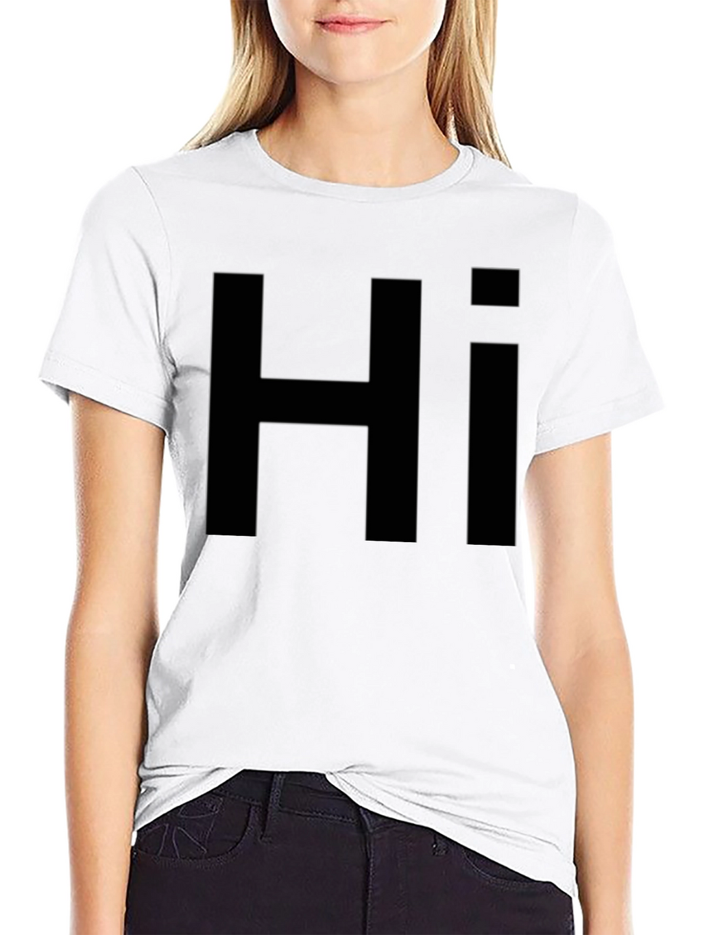 Bold Hi Graphic Tee - Casual Style