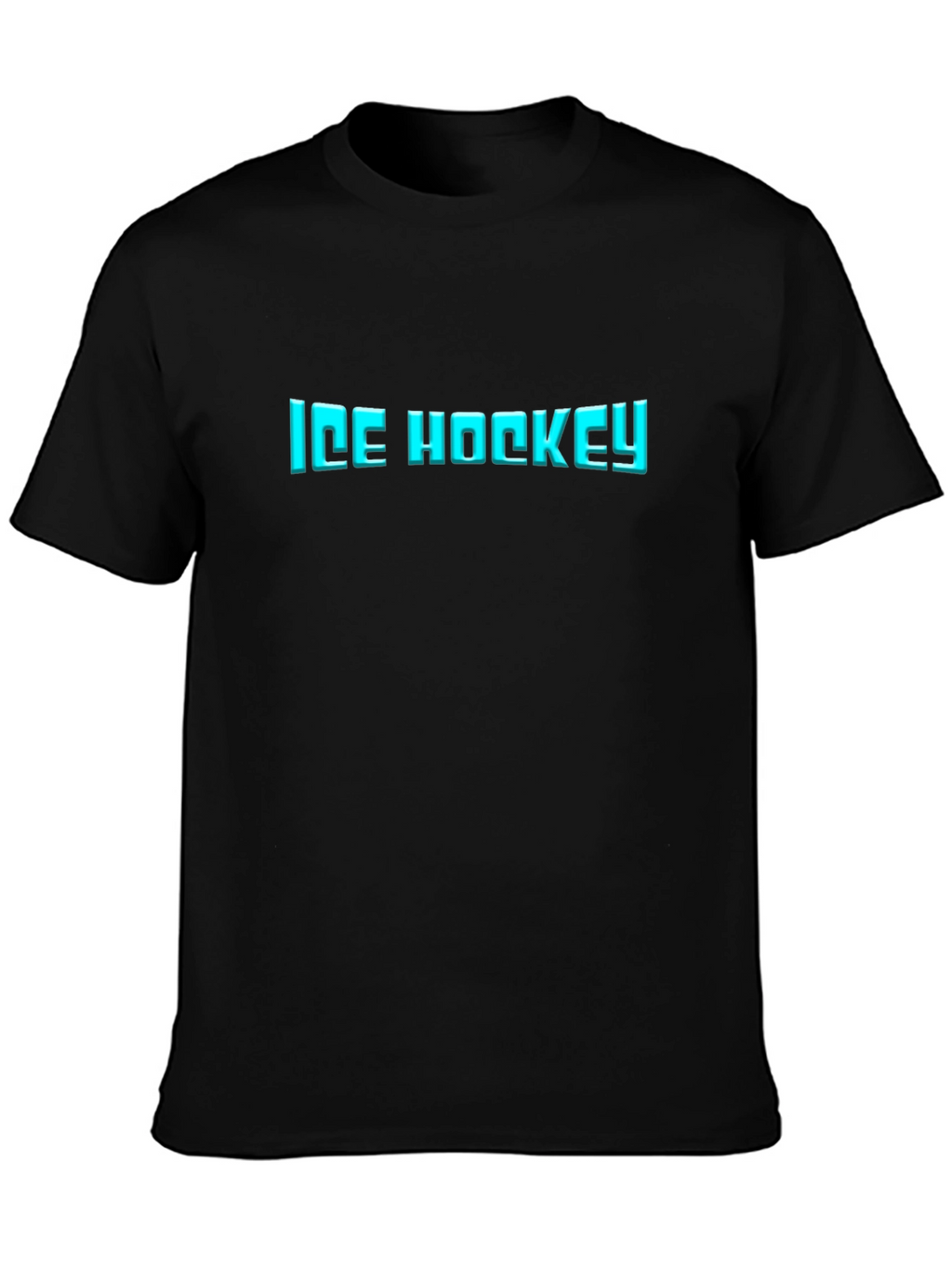 Ice Hockey Graphic Black T-Shirt