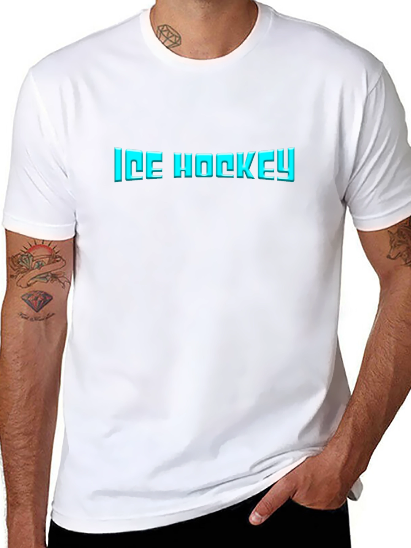 Ice Hockey Graphic Black T-Shirt