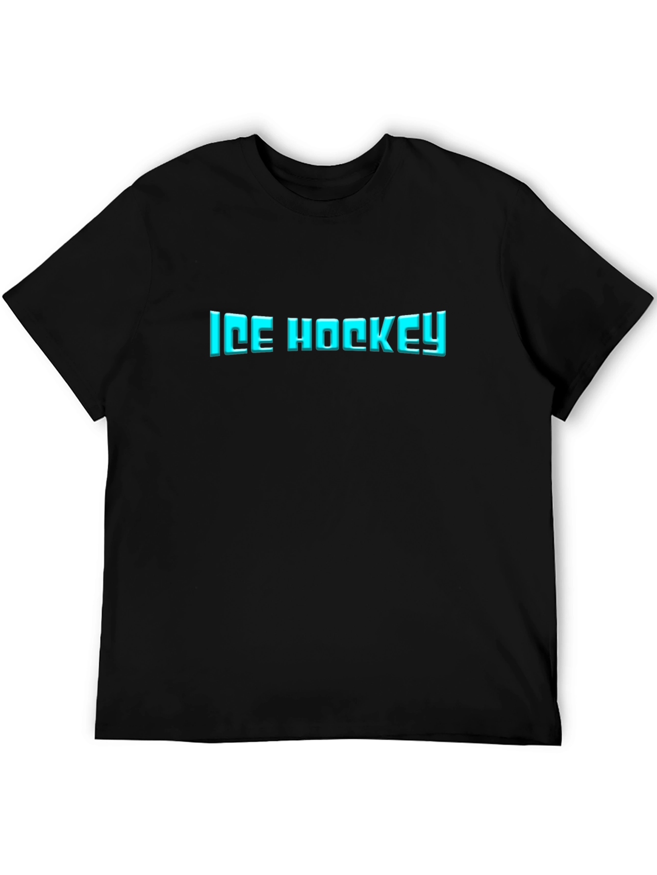 Ice Hockey Graphic Black T-Shirt