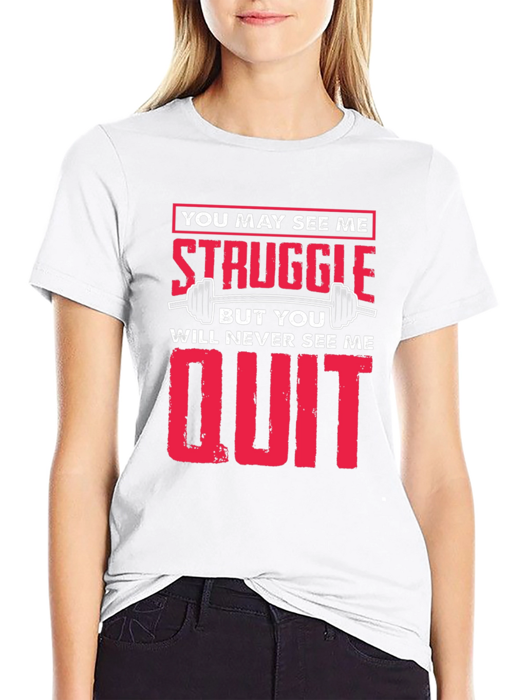 Struggle Never Quit Black T-Shirt