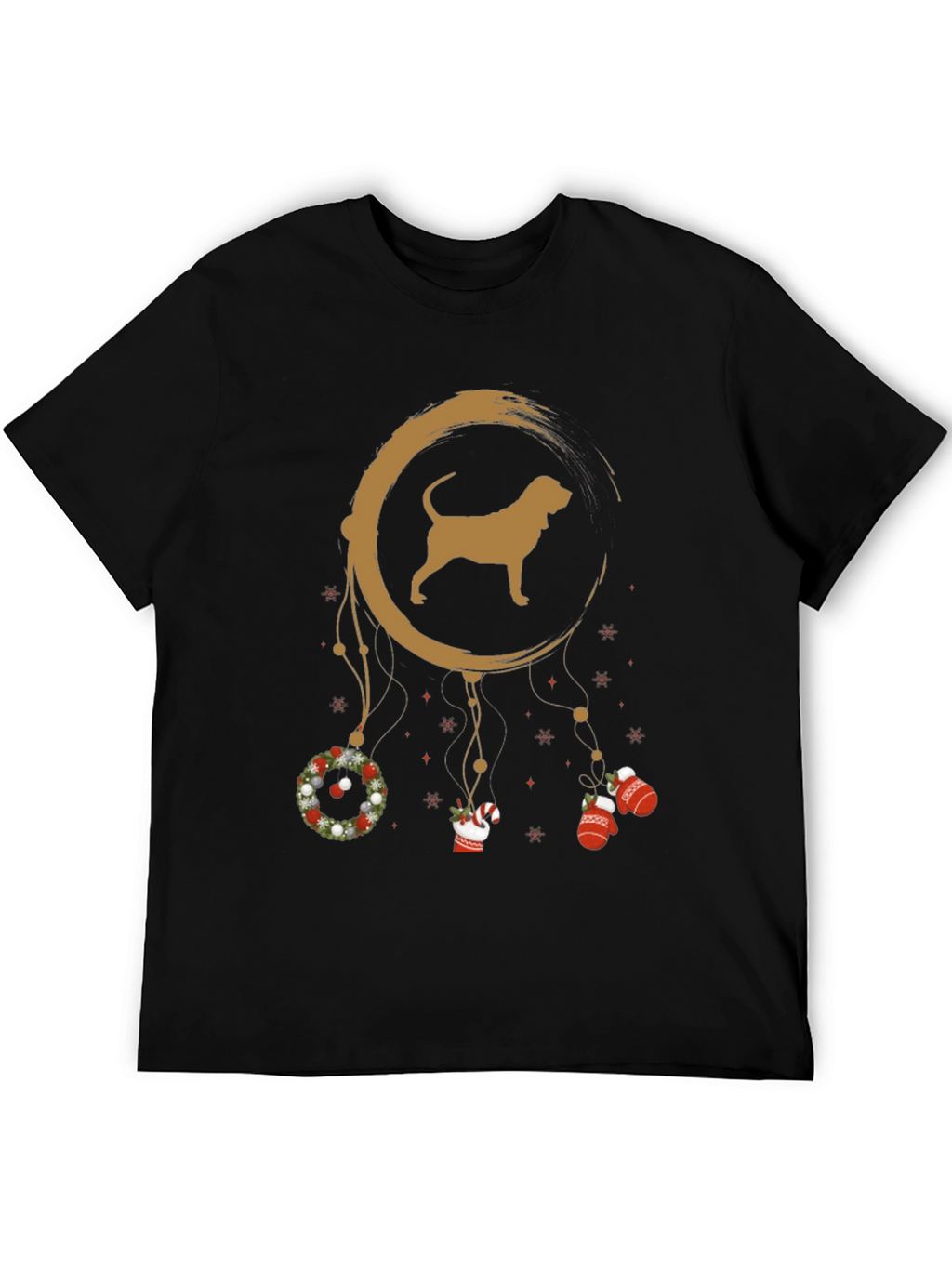Dog Breed Dreamcatcher Christmas Black T-Shirt