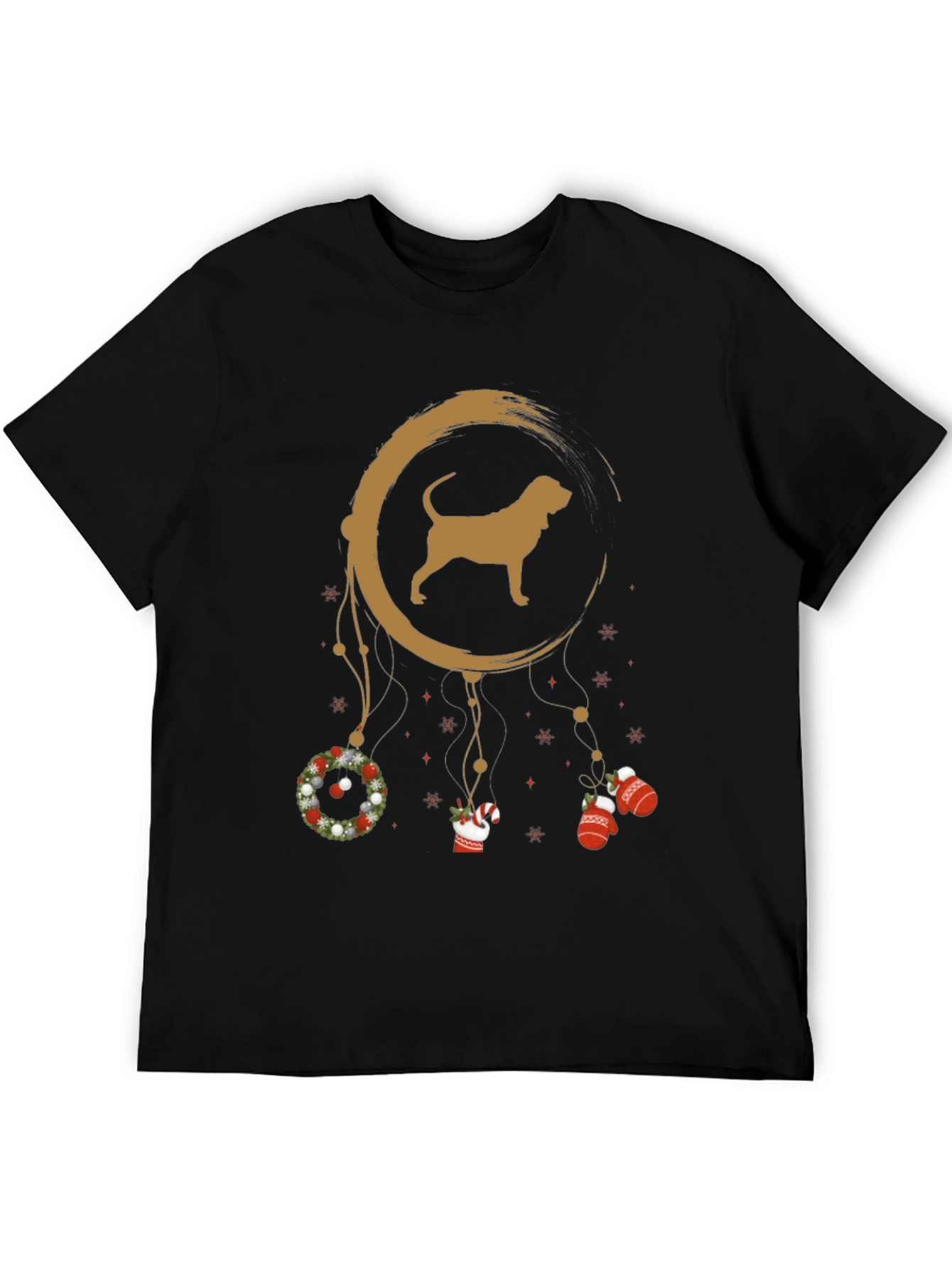 Dog Breed Dreamcatcher Christmas Black T-Shirt