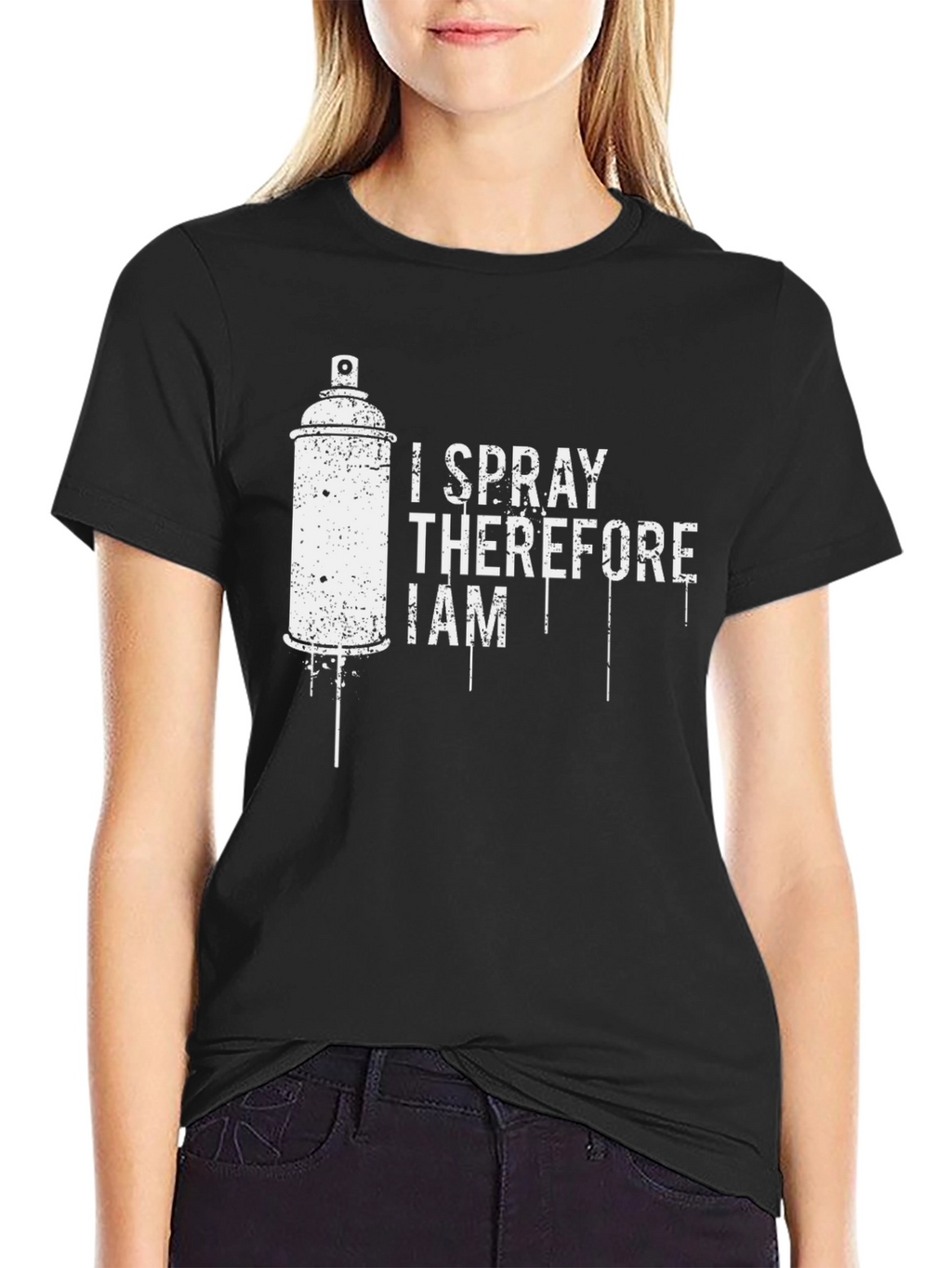 I Spray Therefore I Am Black T-Shirt