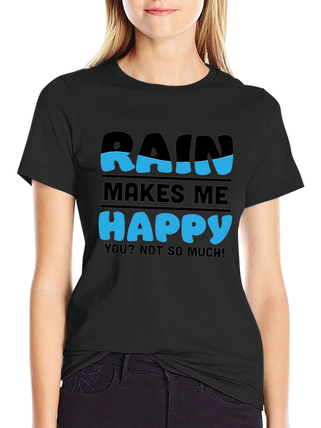 Rain Makes Me Happy Graphic T-Shirt