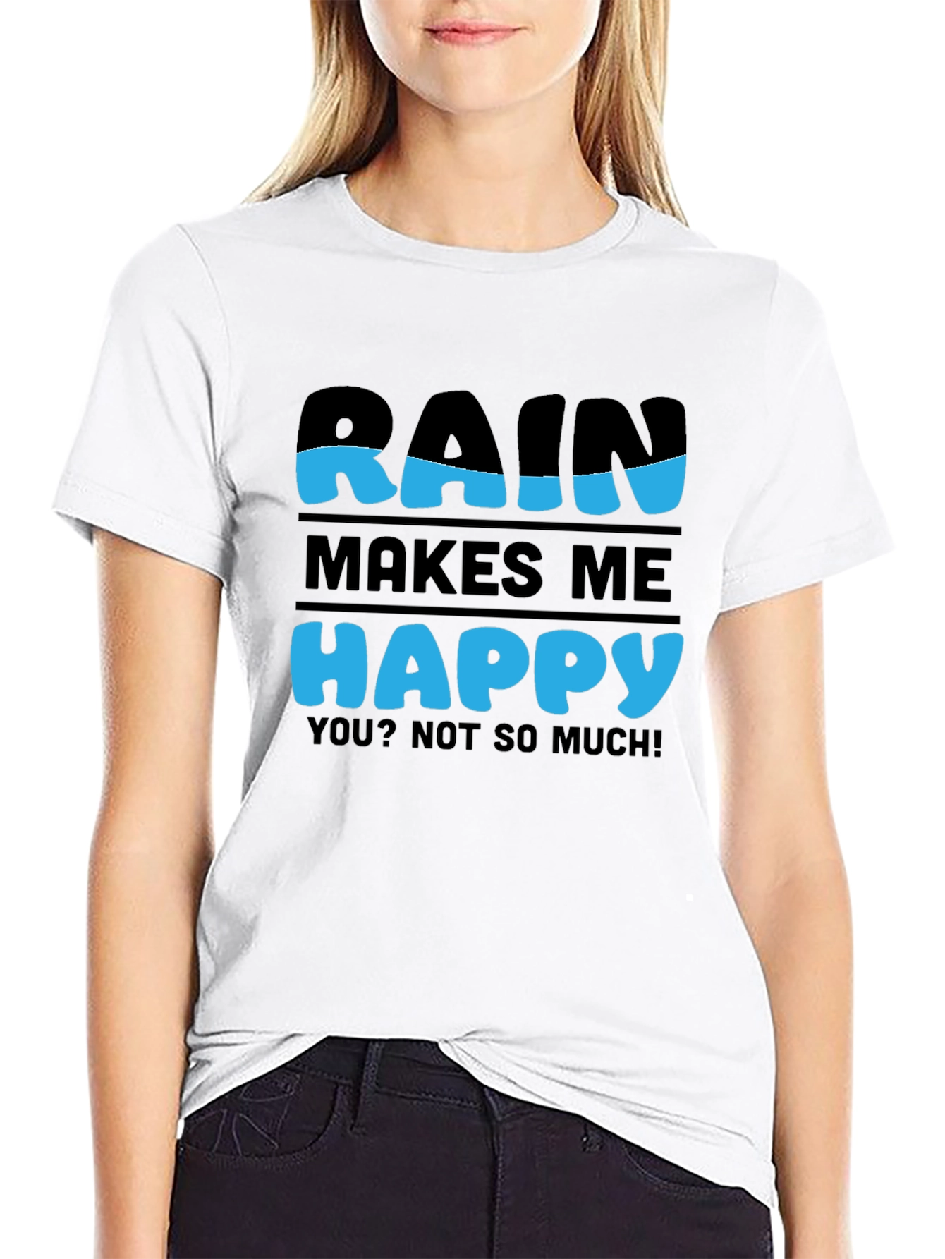 Rain Makes Me Happy Graphic T-Shirt