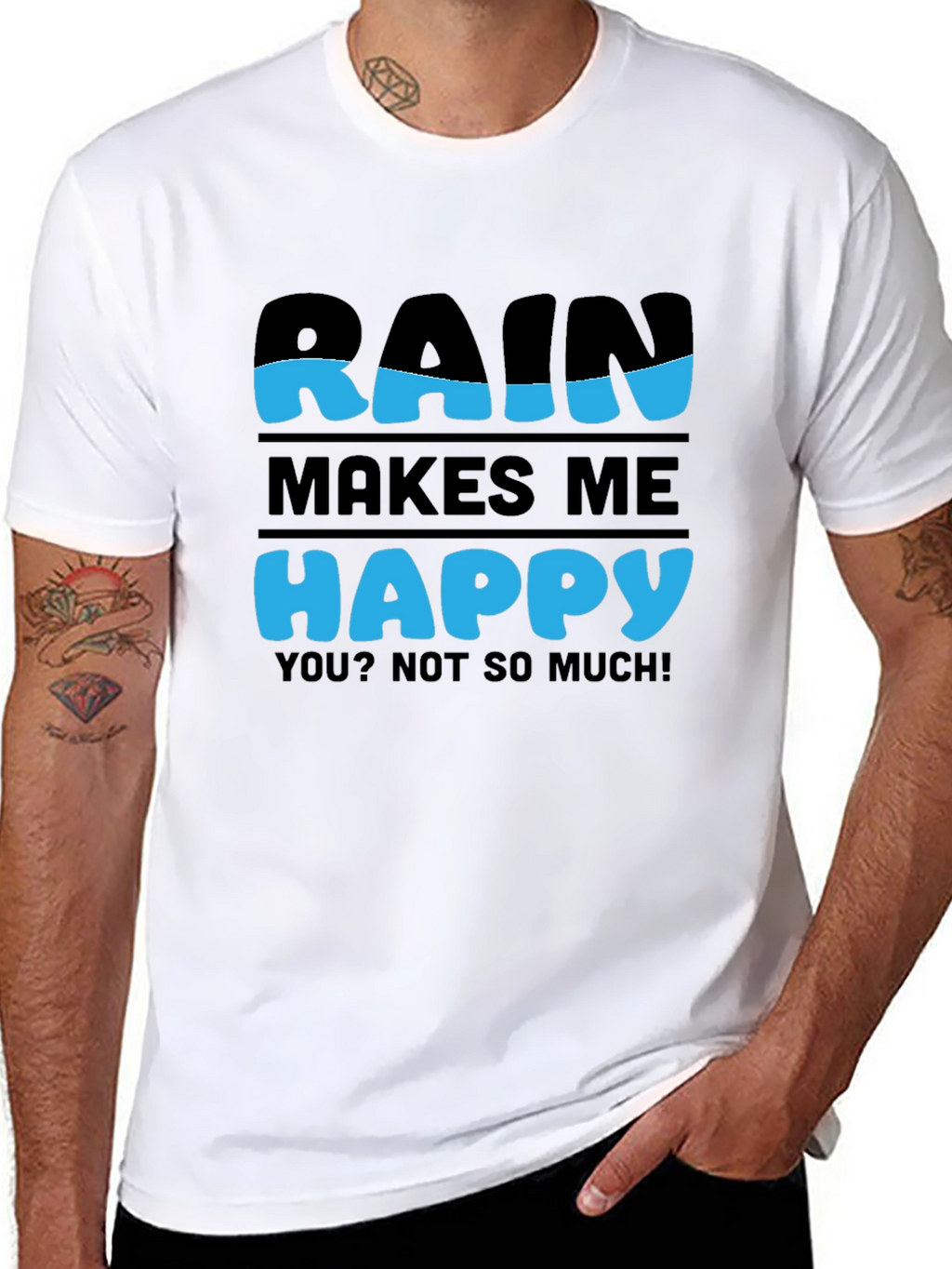 Rain Makes Me Happy Graphic T-Shirt