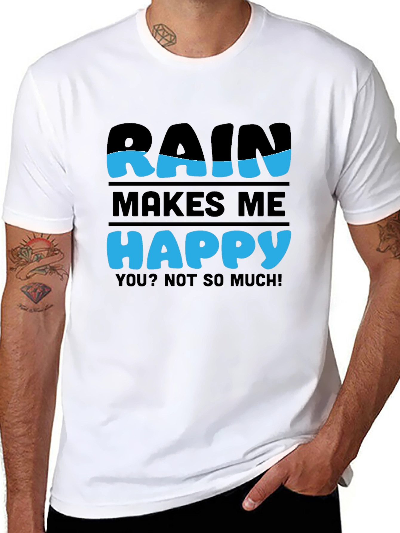 Rain Makes Me Happy Graphic T-Shirt