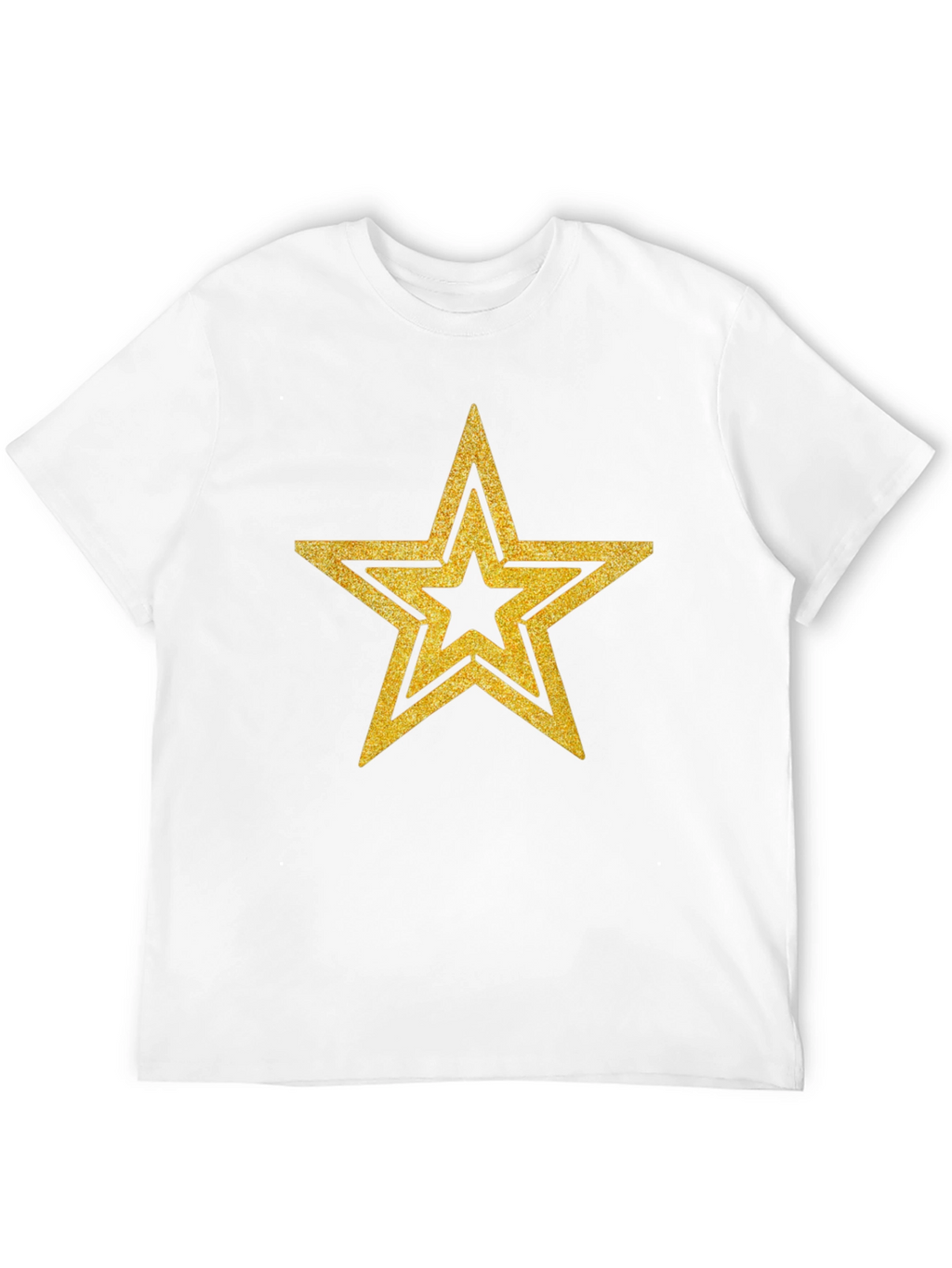 Gold Star Graphic Black T-Shirt