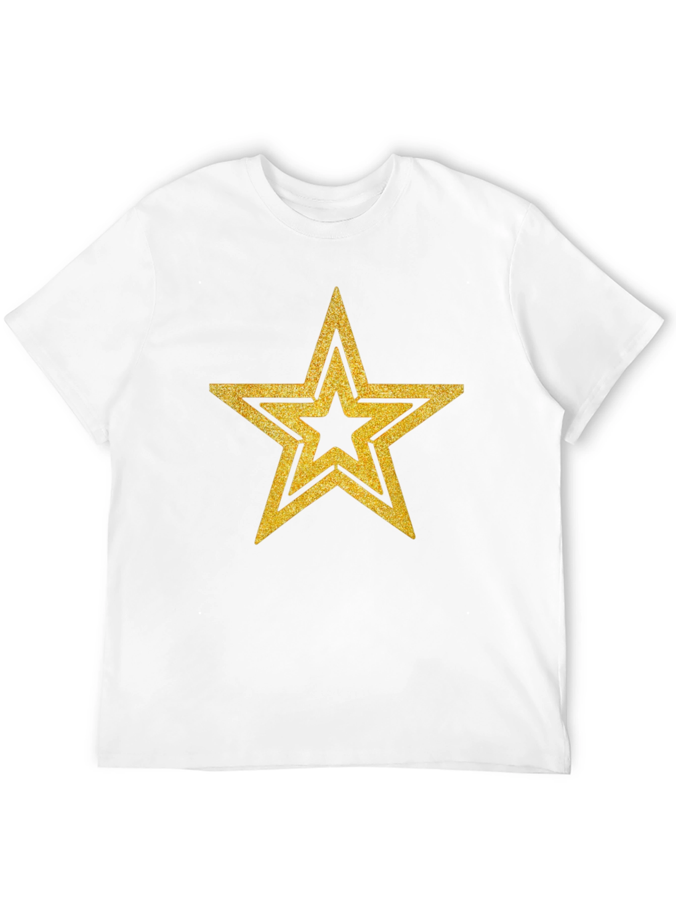 Gold Star Graphic Black T-Shirt